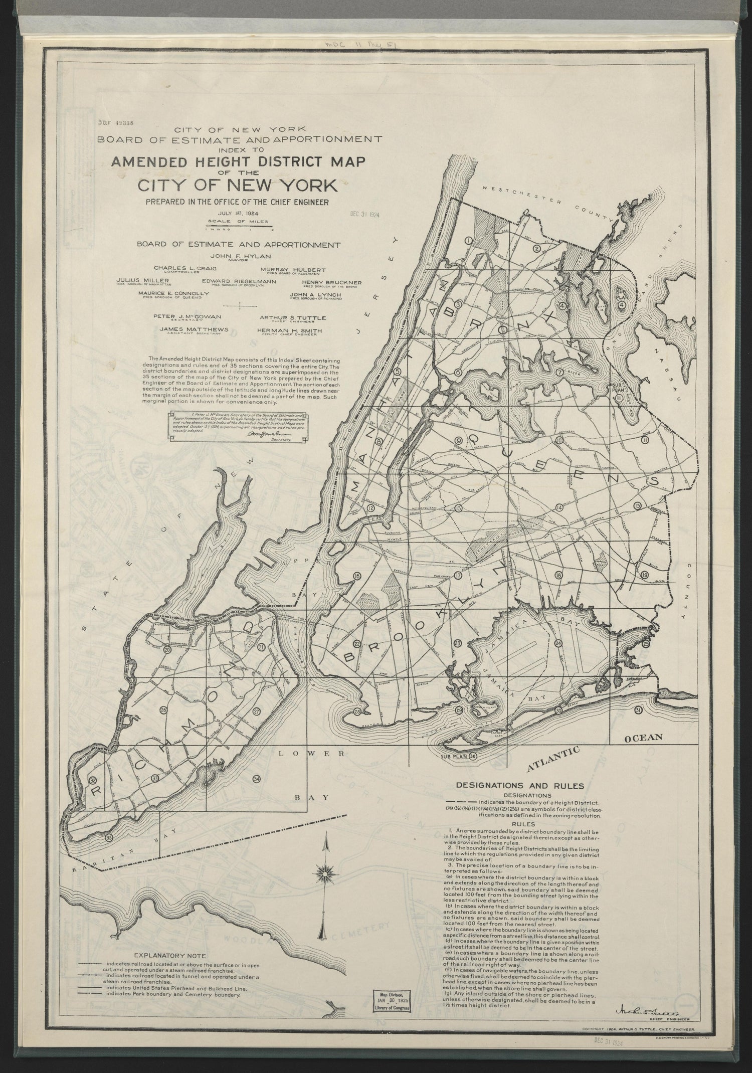Image 2 of Height District Map from Height District Map 1924 by Relic Map Company