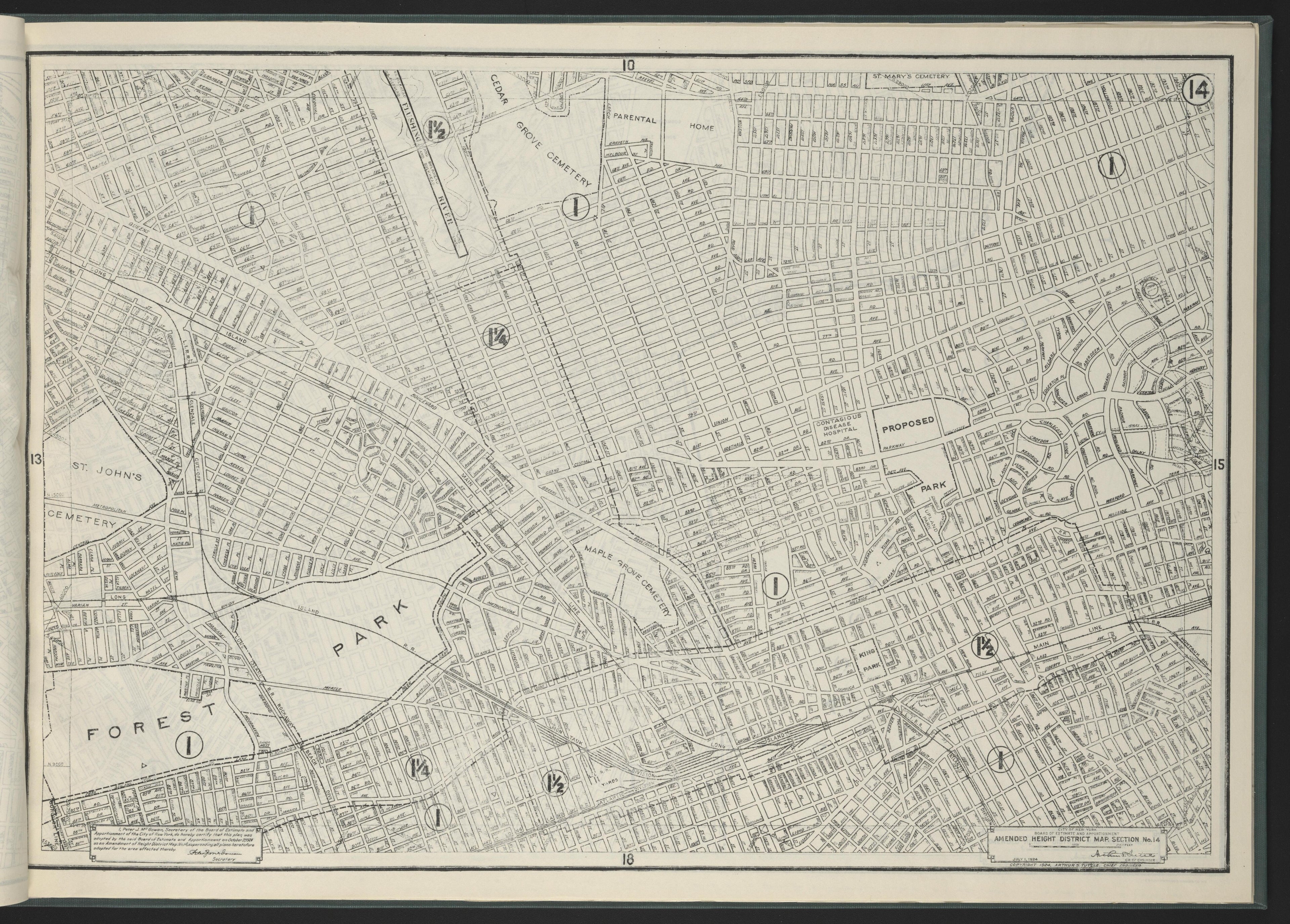 Image 16 of Height District Map from Height District Map 1924 by Relic Map Company