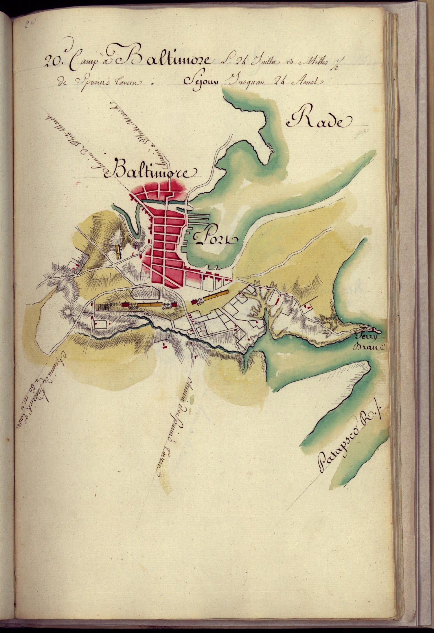 Camp a Baltimore from Amérique Campagne 1782 by Relic Map Company