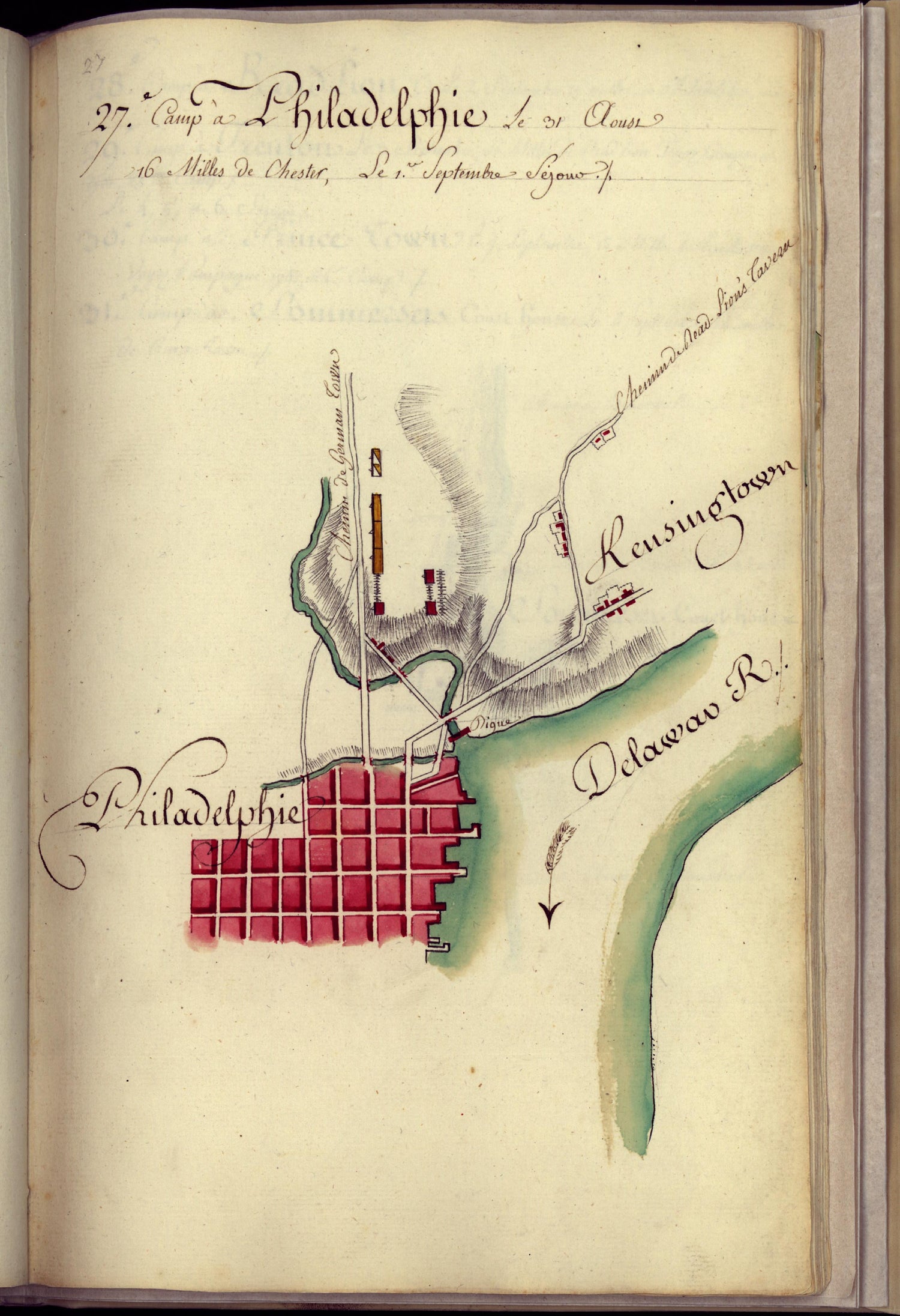 Camp a Philadelphie sic from Amérique Campagne 1782 by Relic Map Company