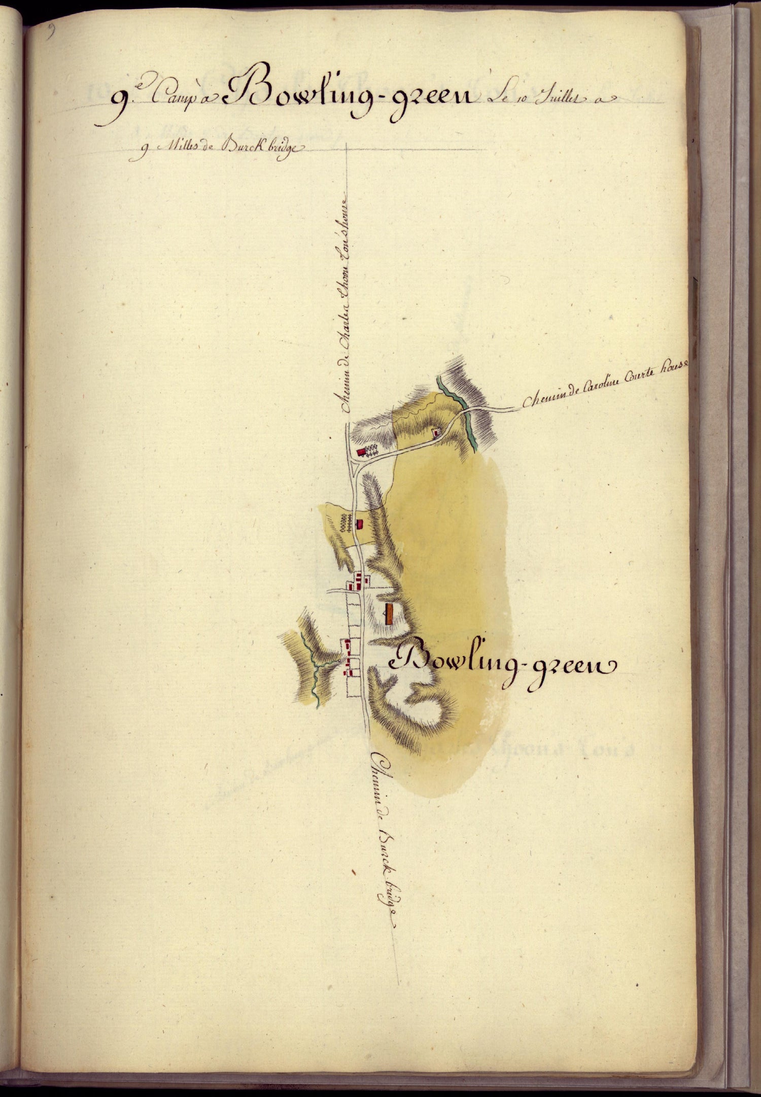 Camp a Bowling-green from Amérique Campagne 1782 by Relic Map Company