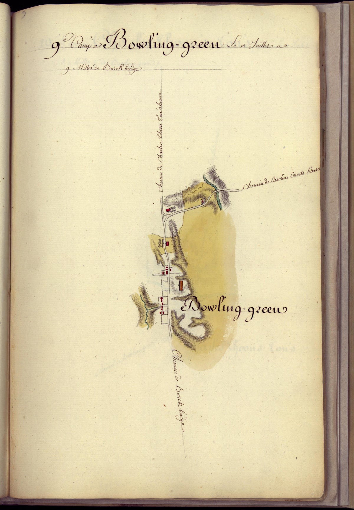 Camp a Bowling-green from Amérique Campagne 1782 by Relic Map Company