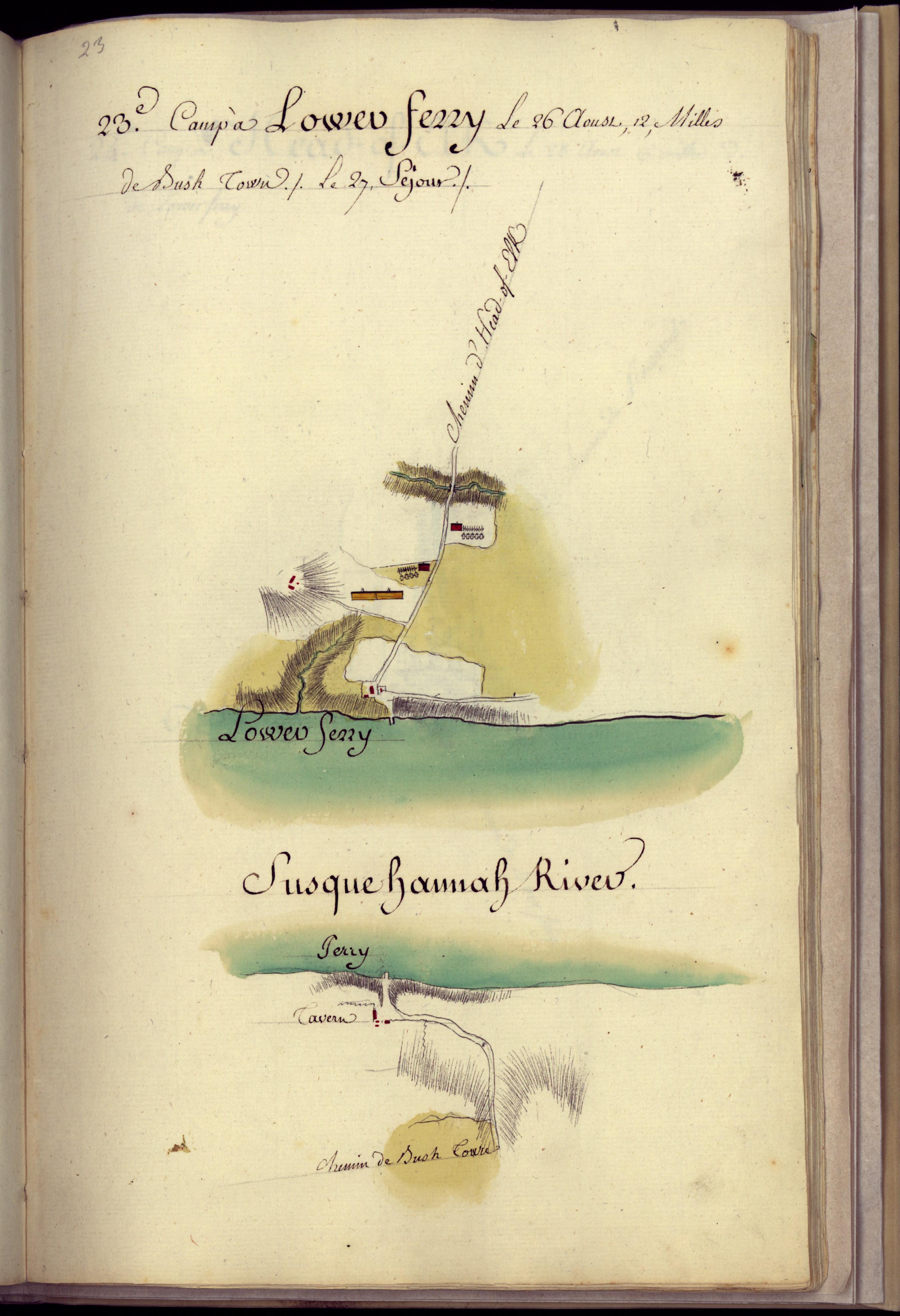 This old map of United States was created by Baptiste-Donatien De Vimeur in 1782