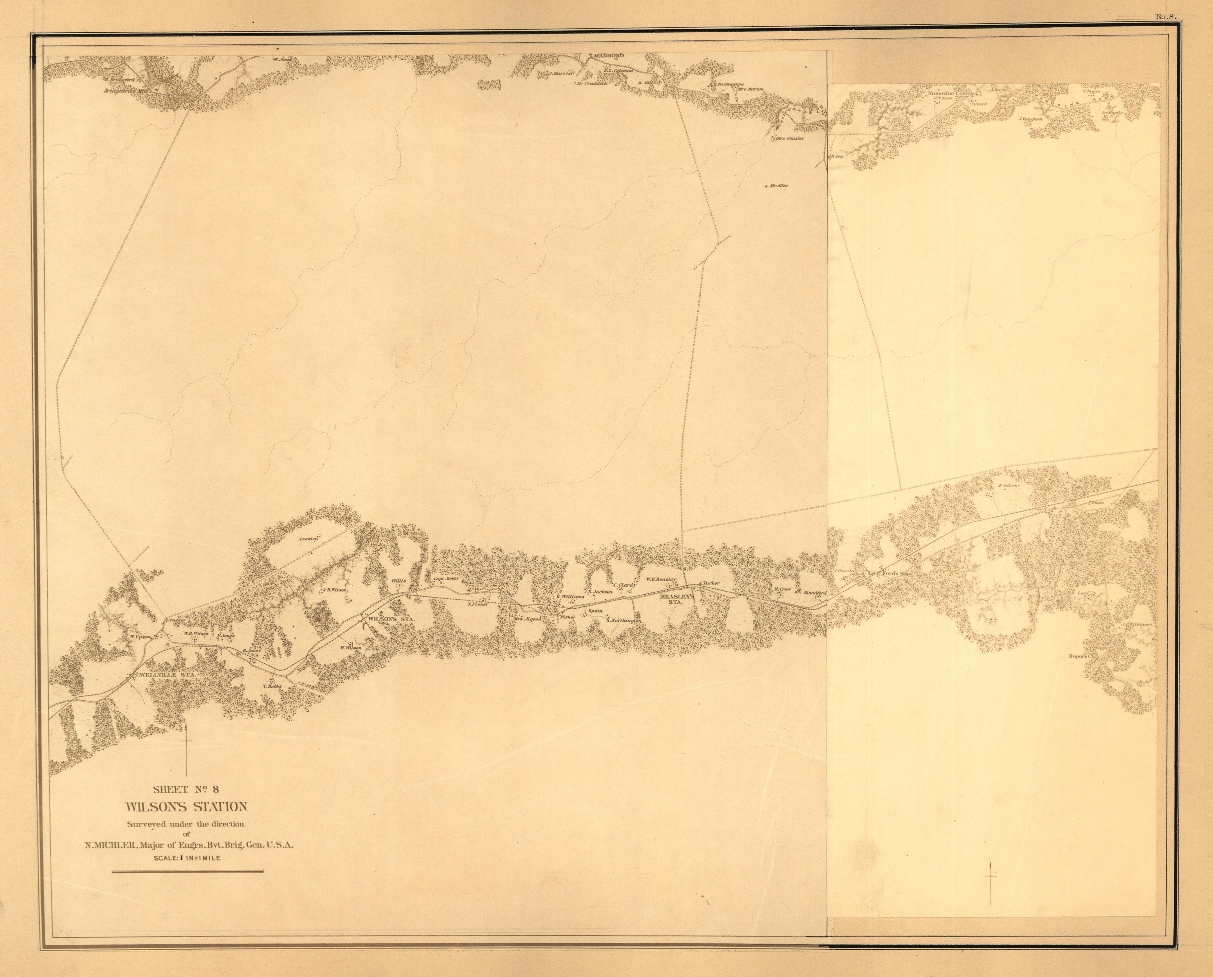 This old map of , Virginia was created by United States. Army of the James|United States. Army of the Potomac|United States. War Department. Corps of Engineers in 1867