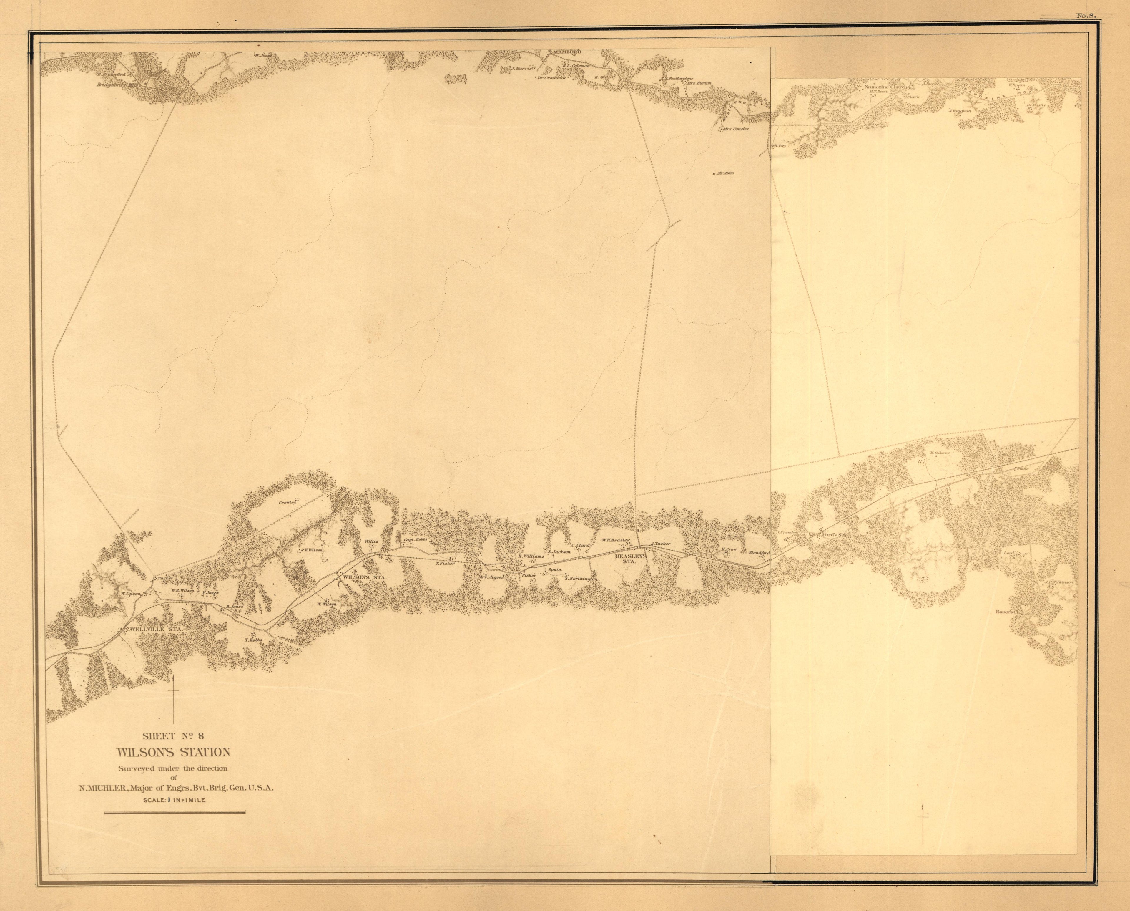 This old map of , Virginia was created by United States. Army of the James|United States. Army of the Potomac|United States. War Department. Corps of Engineers in 1867