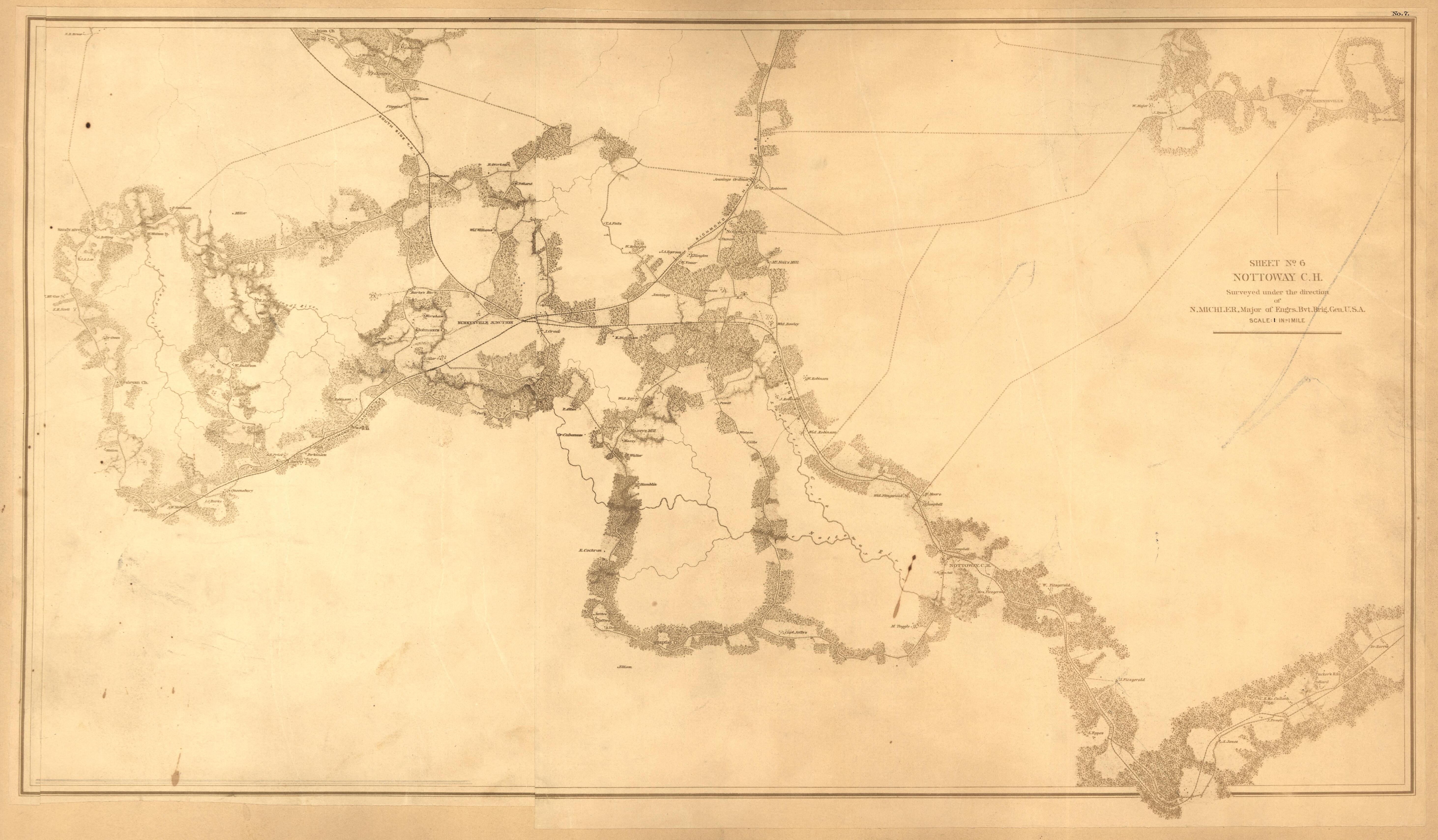 This old map of , Virginia was created by United States. Army of the James|United States. Army of the Potomac|United States. War Department. Corps of Engineers in 1867