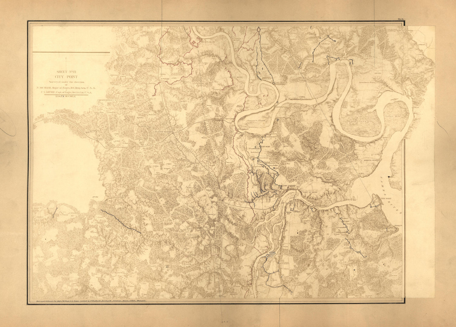 This old map of , Virginia was created by United States. Army of the James|United States. Army of the Potomac|United States. War Department. Corps of Engineers in 1867