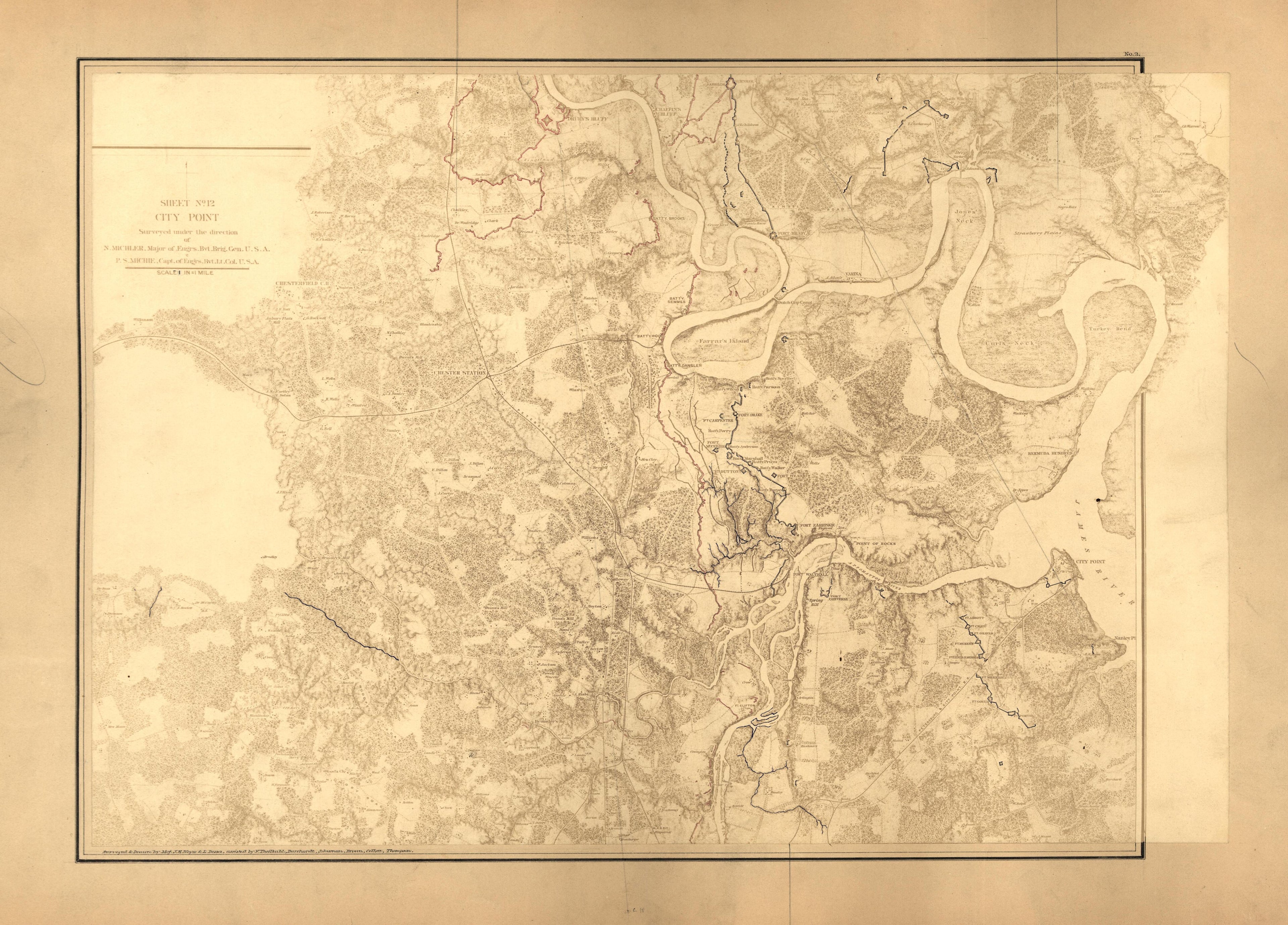 This old map of , Virginia was created by United States. Army of the James|United States. Army of the Potomac|United States. War Department. Corps of Engineers in 1867