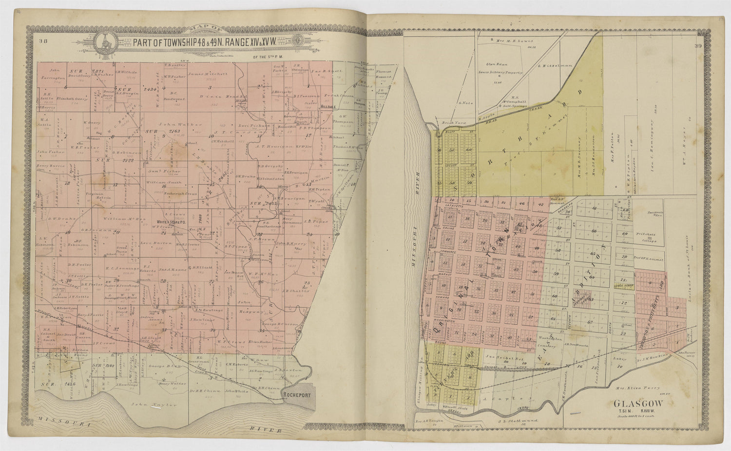 Image 14 of Standard Atlas of Howard County, Missouri from Standard Atlas of Howard County, Missouri : Including a Plat Book of the Villages, Cities and Townships of the County, Map of the State, United States and World, Patrons Directory, Reference B... by Relic Map Company