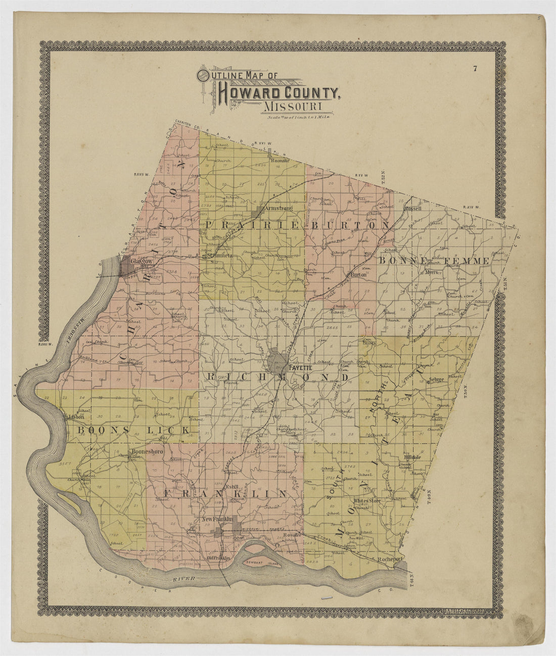 Image 5 of Standard Atlas of Howard County, Missouri from Standard Atlas of Howard County, Missouri : Including a Plat Book of the Villages, Cities and Townships of the County, Map of the State, United States and World, Patrons Directory, Reference Bu... by Relic Map Company