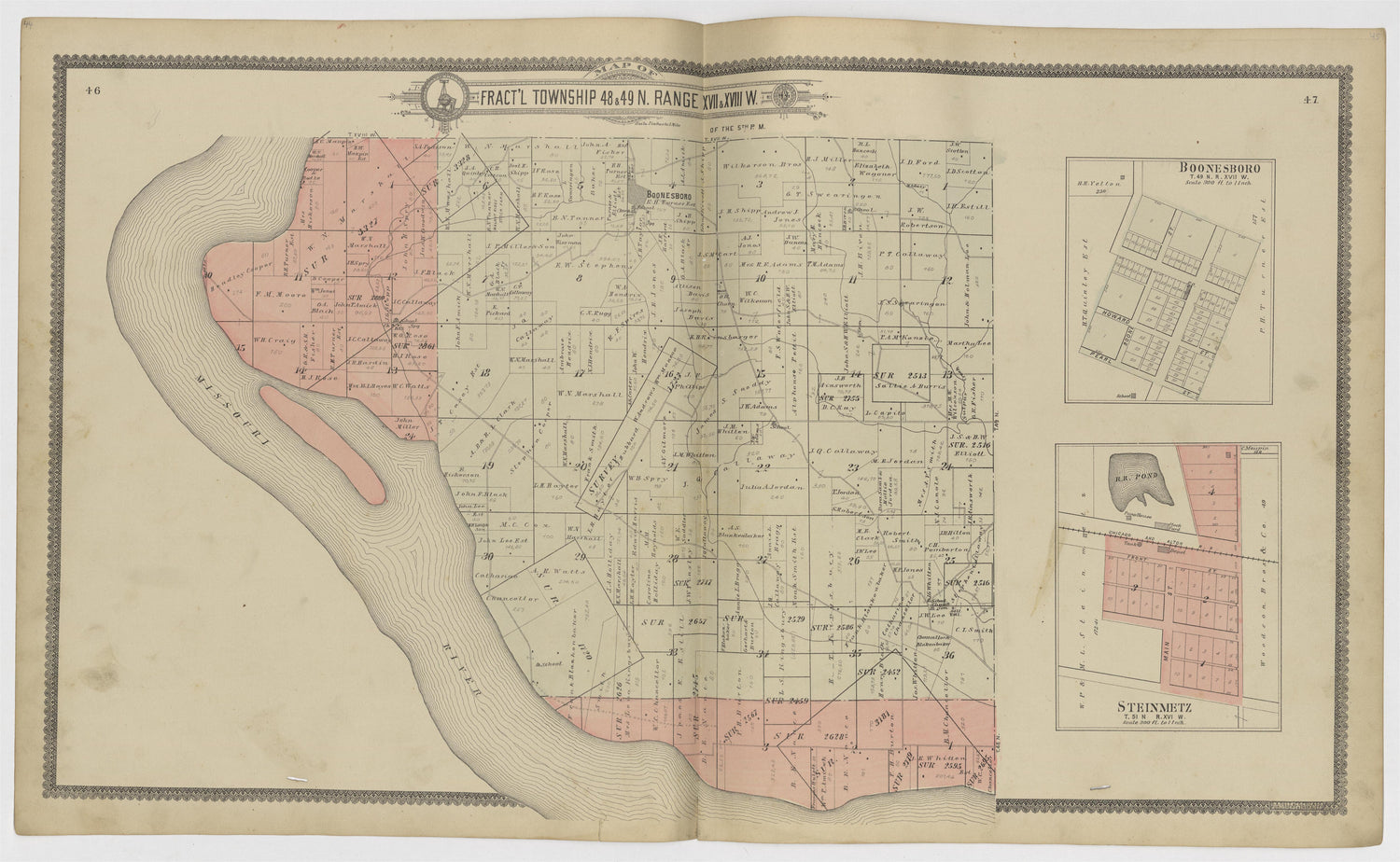 Image 16 of Standard Atlas of Howard County, Missouri from Standard Atlas of Howard County, Missouri : Including a Plat Book of the Villages, Cities and Townships of the County, Map of the State, United States and World, Patrons Directory, Reference B... by Relic Map Company