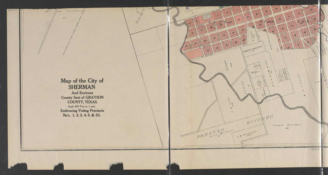 This old map of Grayson County, Texas,  was created by Jackson Map Company in 1908