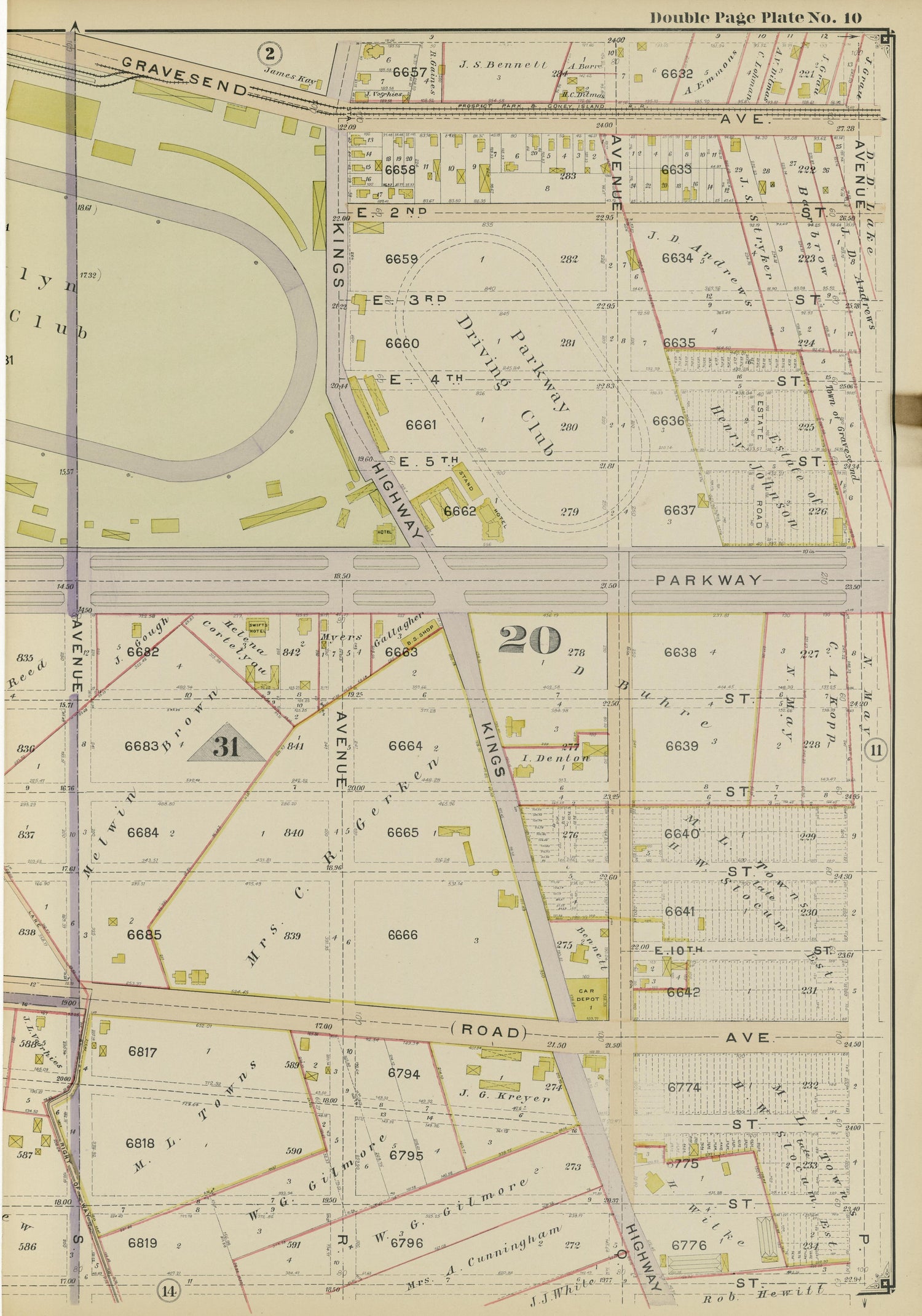 Image 25 of Atlas of the Brooklyn Borough of the City of New York : Originally Kings County, Complete In Three Volumes : Based Upon Official Maps and Plans On File In the Various City Offices In the Municipal Building and Registers Office (Hall of Rec... by Relic Map Company