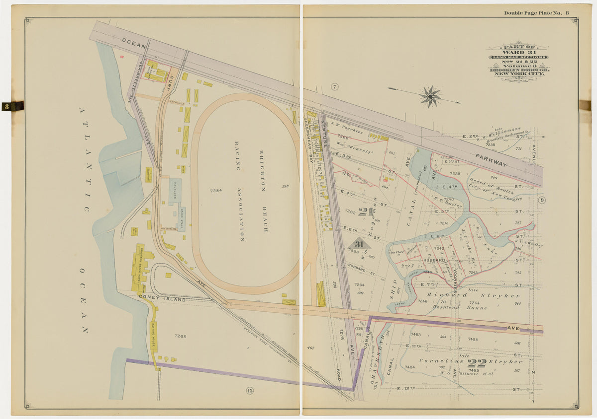 Image 20 of Atlas of the Brooklyn Borough of the City of New York : Originally Kings County, Complete In Three Volumes : Based Upon Official Maps and Plans On File In the Various City Offices In the Municipal Building and Registers Office (Hall of Rec... by Relic Map Company