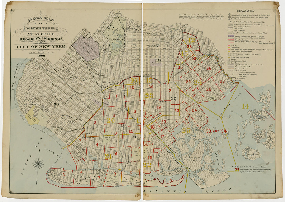 Image 4 of Atlas of the Brooklyn Borough of the City of New York : Originally Kings County, Complete In Three Volumes : Based Upon Official Maps and Plans On File In the Various City Offices In the Municipal Building and Registers Office (Hall of Reco... by Relic Map Company