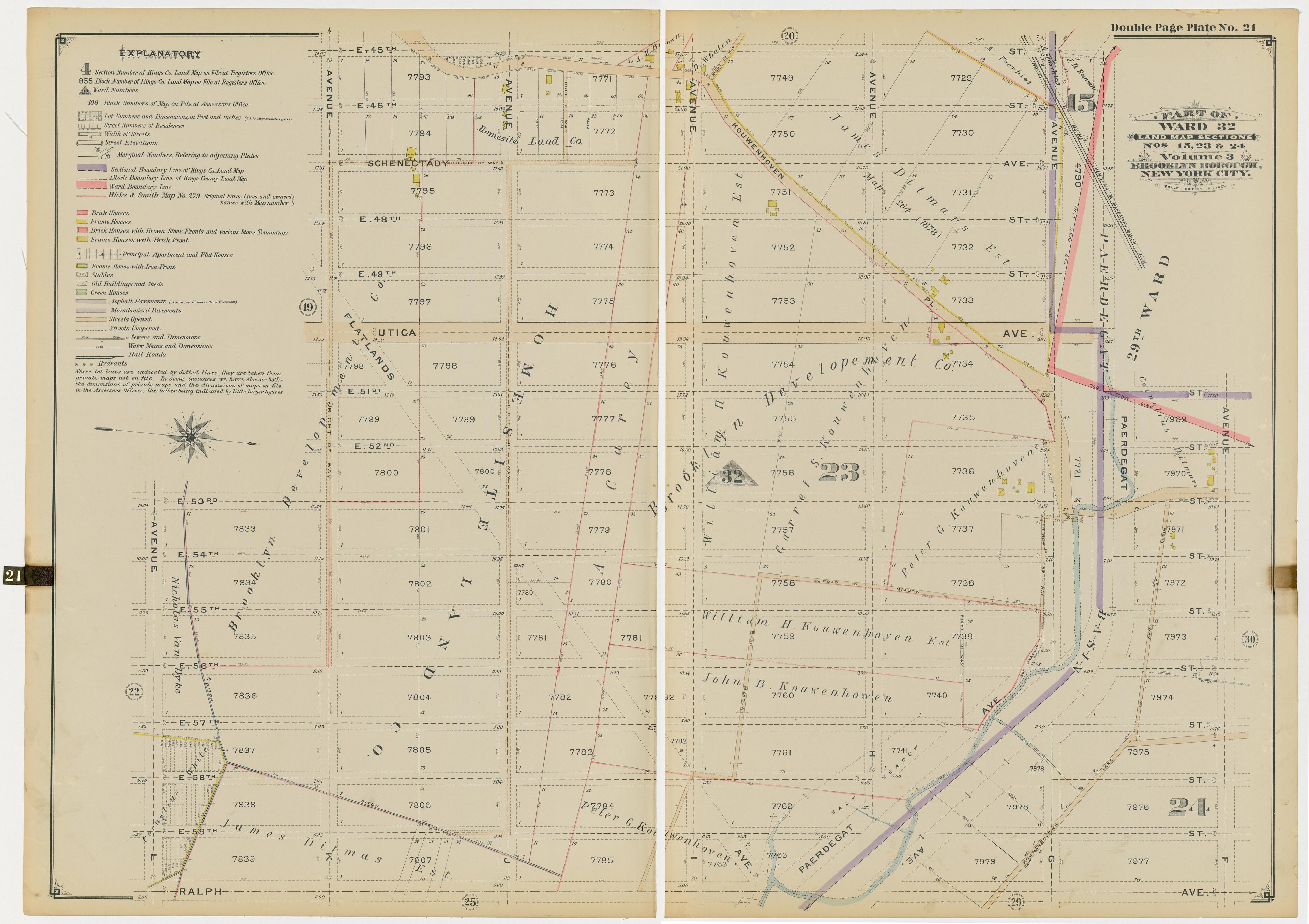 Image 46 of Atlas of the Brooklyn Borough of the City of New York : Originally Kings County, Complete In Three Volumes : Based Upon Official Maps and Plans On File In the Various City Offices In the Municipal Building and Registers Office (Hall of Rec... by Relic Map Company