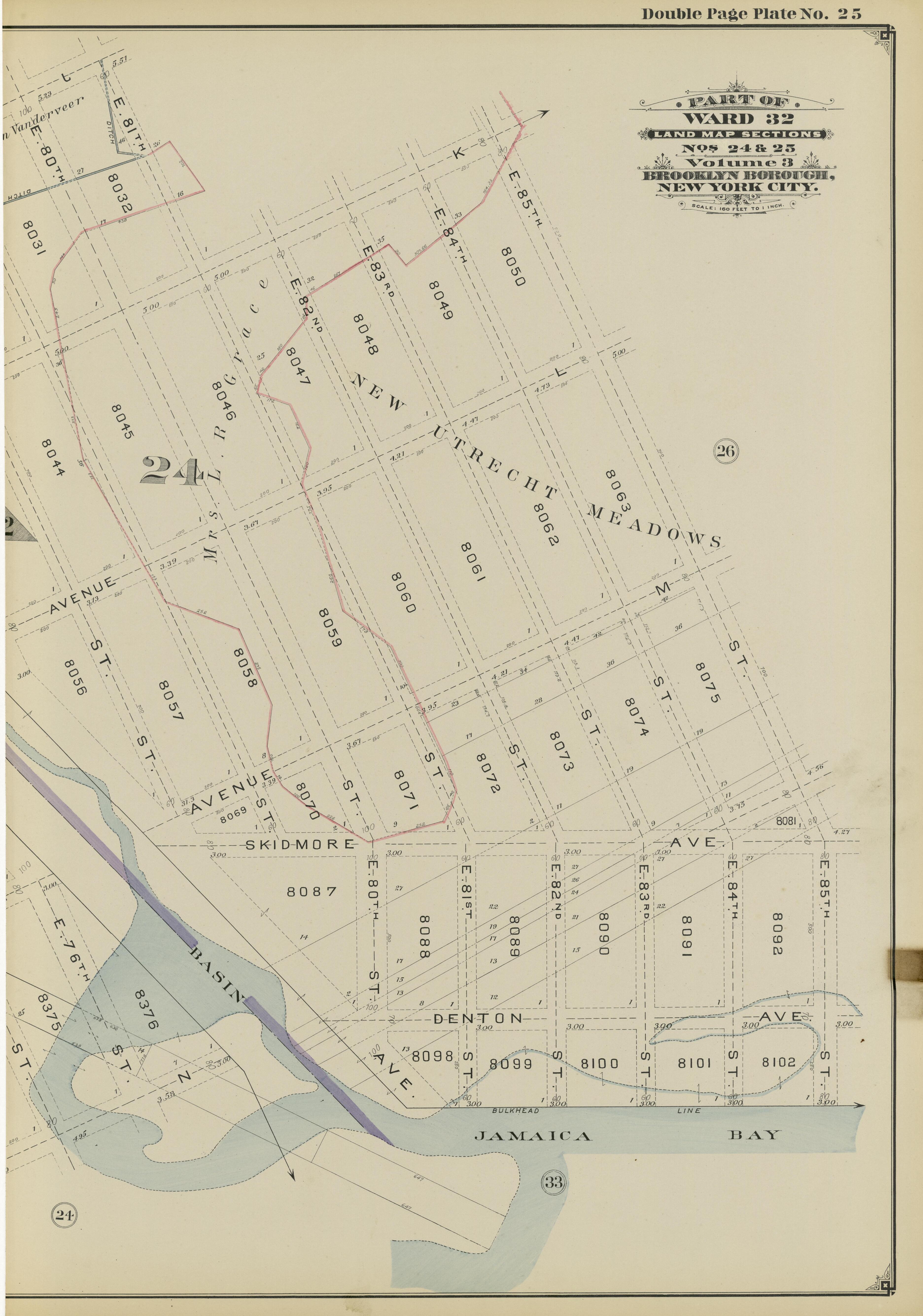 Image 55 of Atlas of the Brooklyn Borough of the City of New York : Originally Kings County, Complete In Three Volumes : Based Upon Official Maps and Plans On File In the Various City Offices In the Municipal Building and Registers Office (Hall of Rec... by Relic Map Company
