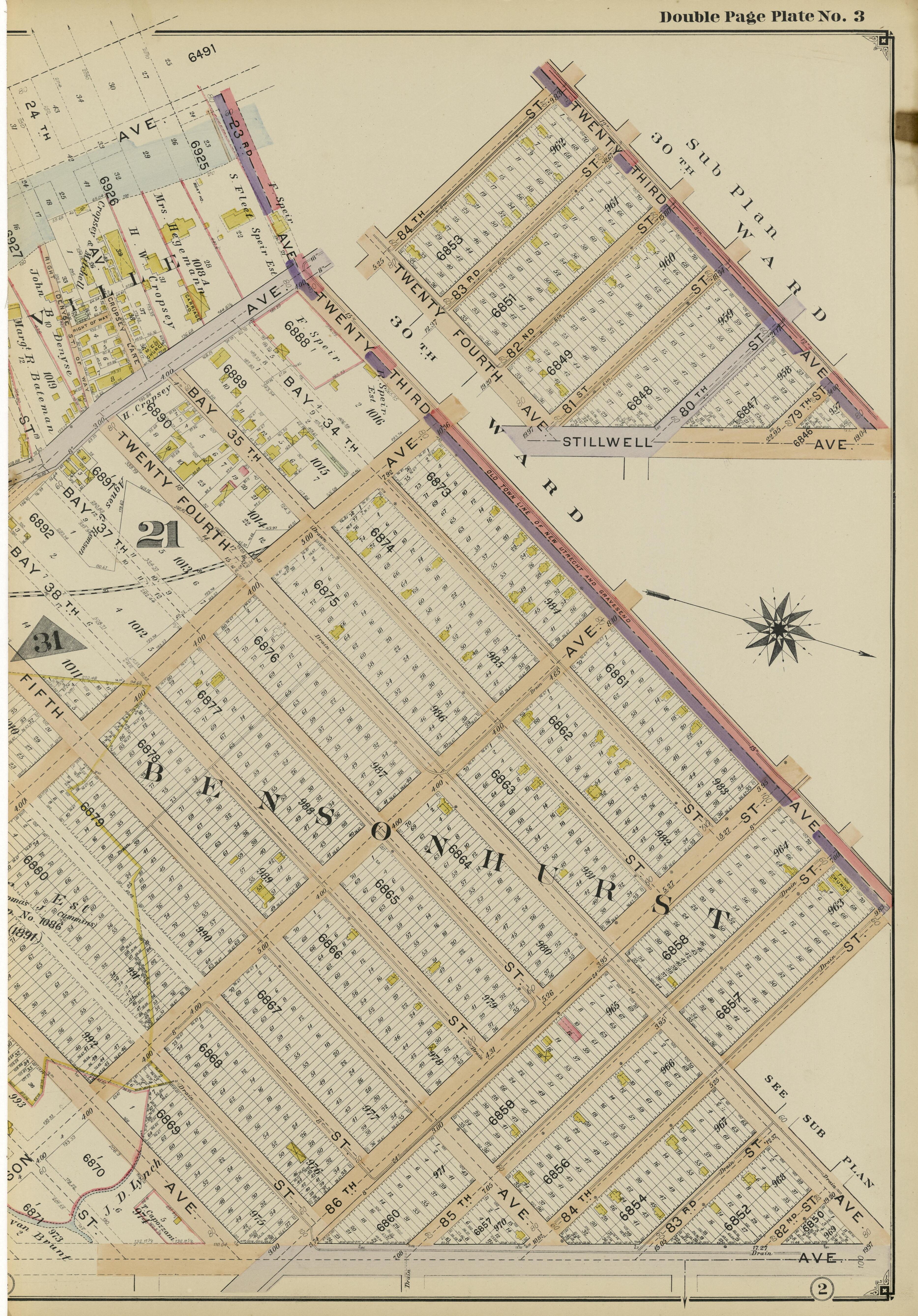 Image 11 of Atlas of the Brooklyn Borough of the City of New York : Originally Kings County, Complete In Three Volumes : Based Upon Official Maps and Plans On File In the Various City Offices In the Municipal Building and Registers Office (Hall of Rec... by Relic Map Company