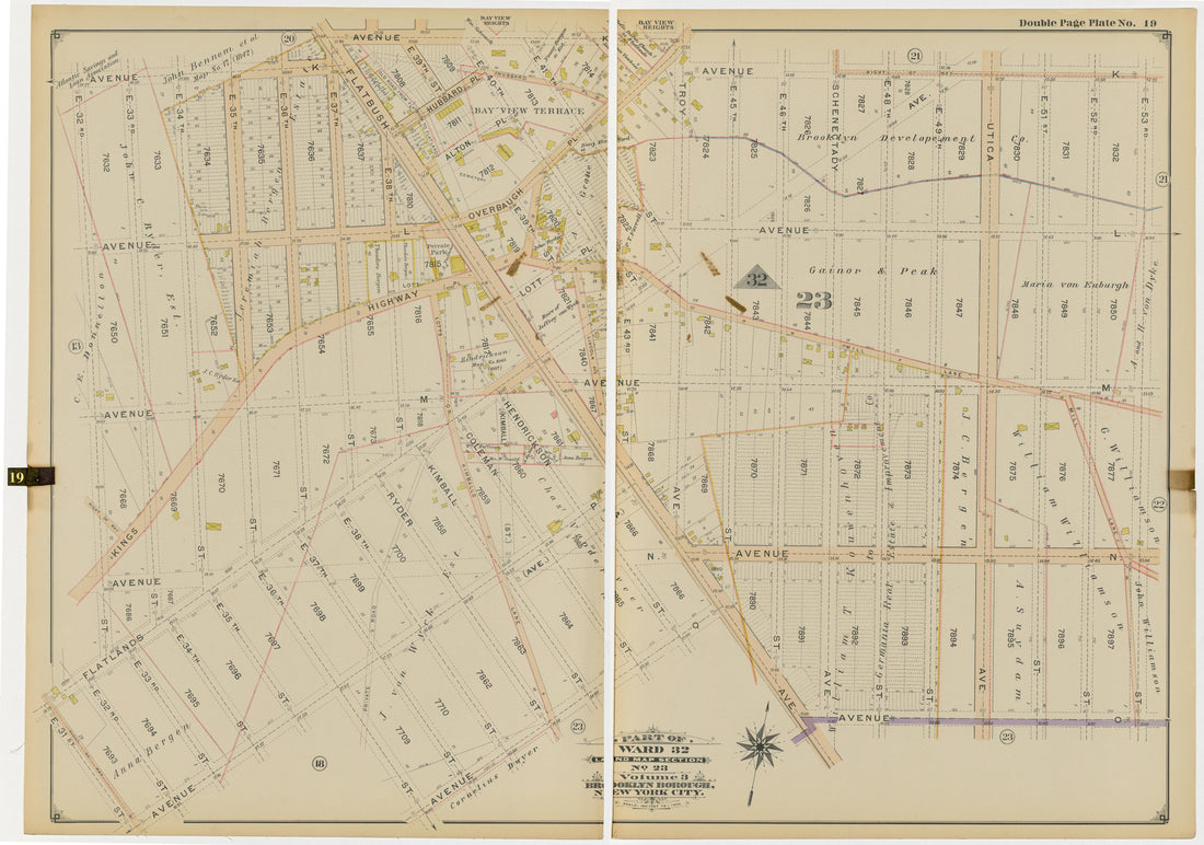 Image 42 of Atlas of the Brooklyn Borough of the City of New York : Originally Kings County, Complete In Three Volumes : Based Upon Official Maps and Plans On File In the Various City Offices In the Municipal Building and Registers Office (Hall of Rec... by Relic Map Company