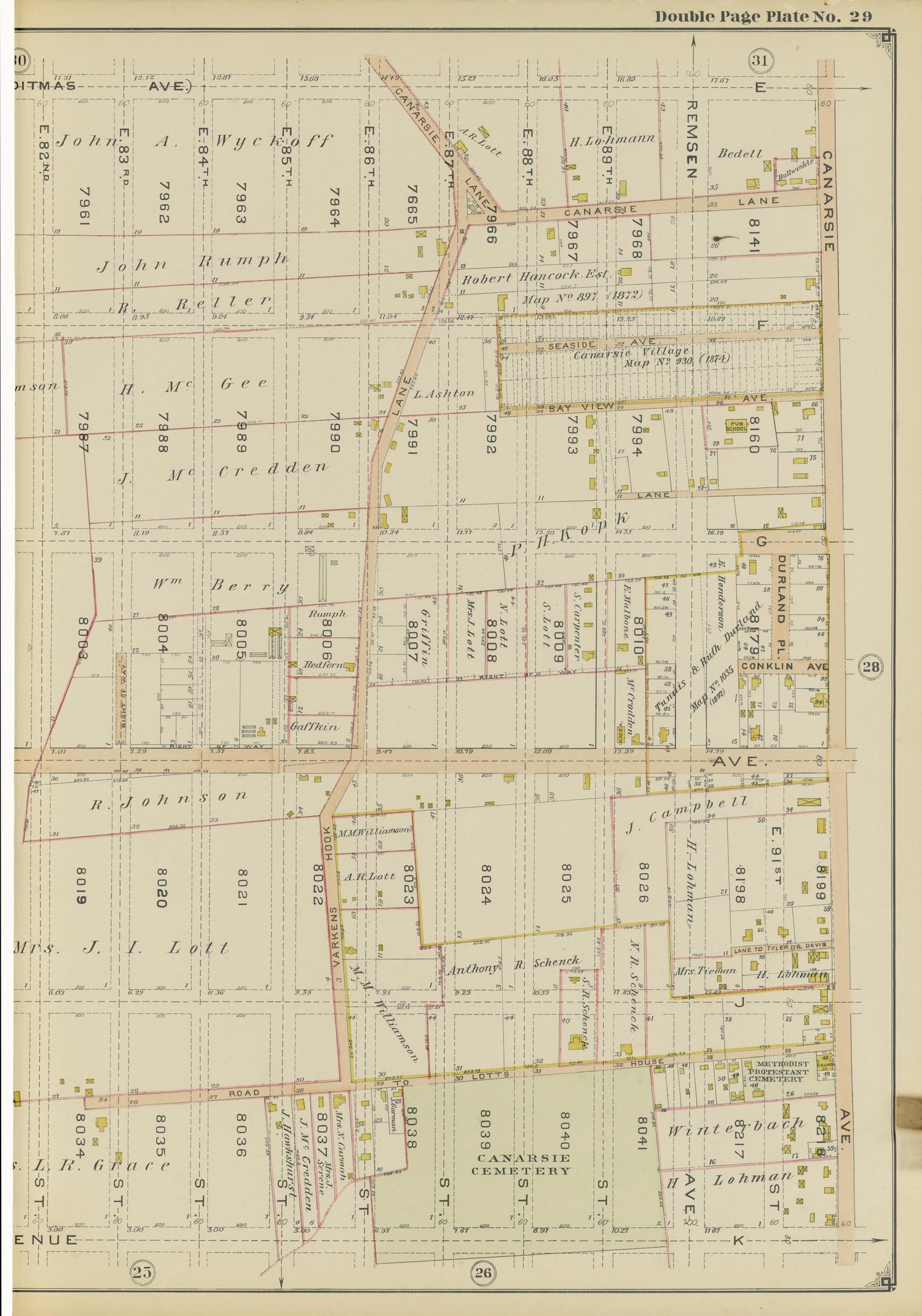 Image 63 of Atlas of the Brooklyn Borough of the City of New York : Originally Kings County, Complete In Three Volumes : Based Upon Official Maps and Plans On File In the Various City Offices In the Municipal Building and Registers Office (Hall of Rec... by Relic Map Company