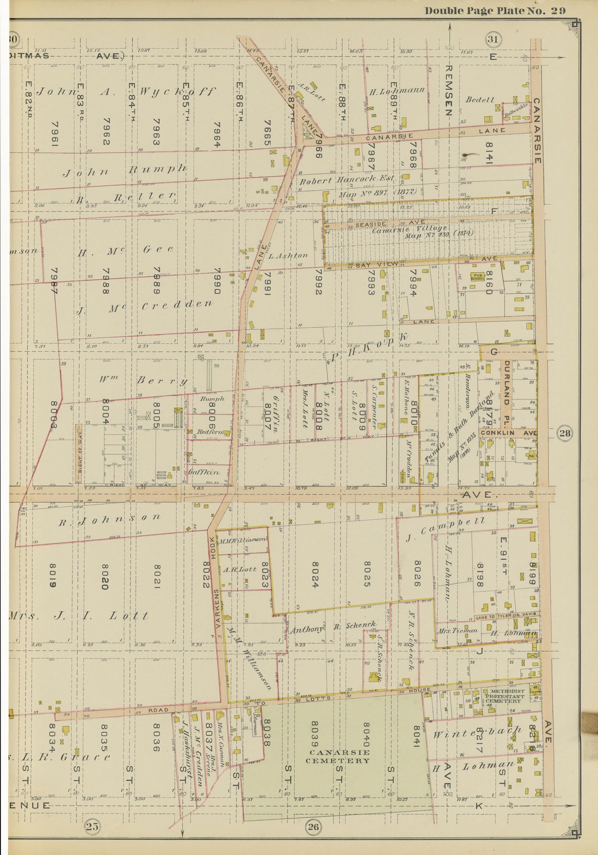 Image 63 of Atlas of the Brooklyn Borough of the City of New York : Originally Kings County, Complete In Three Volumes : Based Upon Official Maps and Plans On File In the Various City Offices In the Municipal Building and Registers Office (Hall of Rec... by Relic Map Company