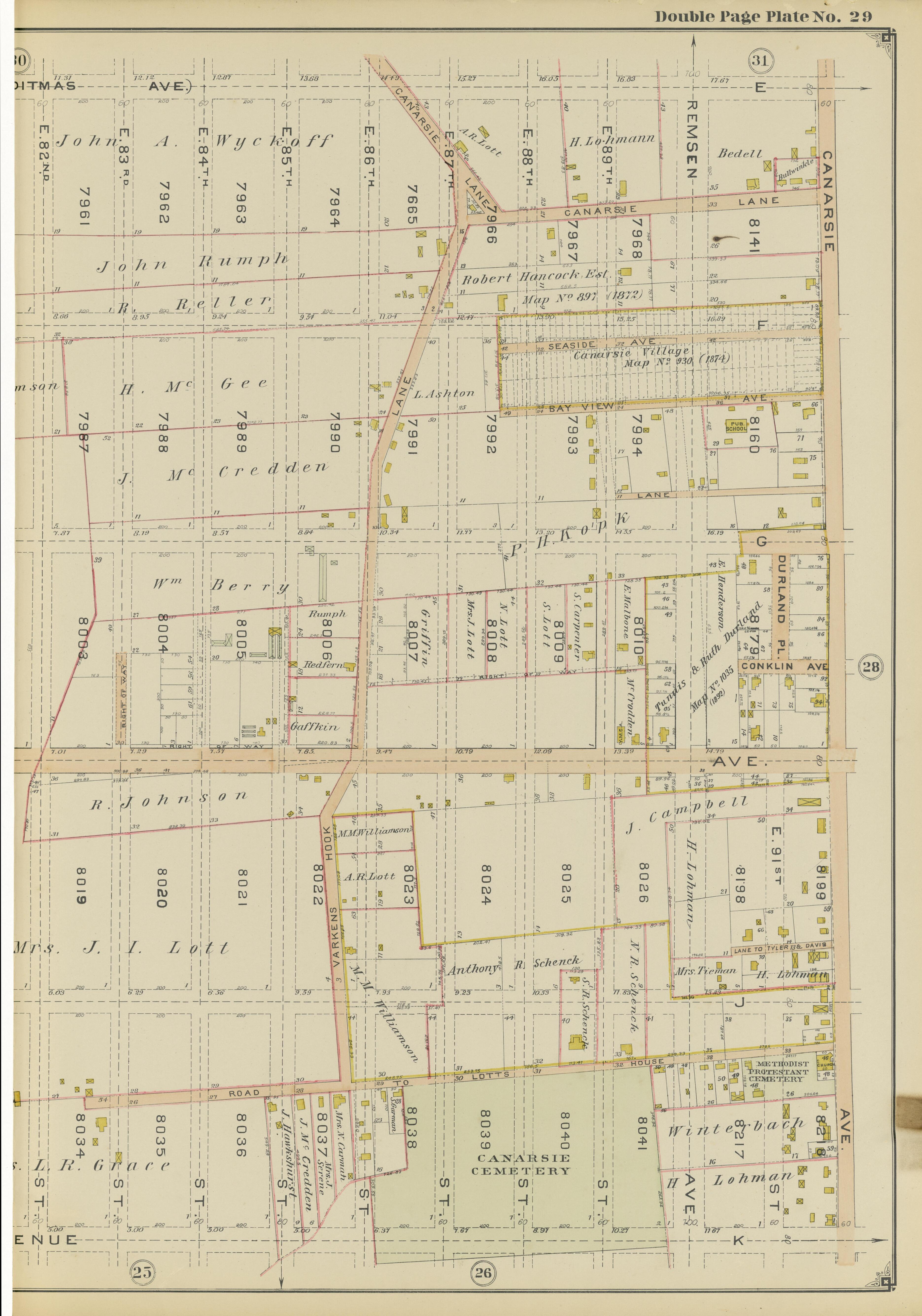Image 63 of Atlas of the Brooklyn Borough of the City of New York : Originally Kings County, Complete In Three Volumes : Based Upon Official Maps and Plans On File In the Various City Offices In the Municipal Building and Registers Office (Hall of Rec... by Relic Map Company