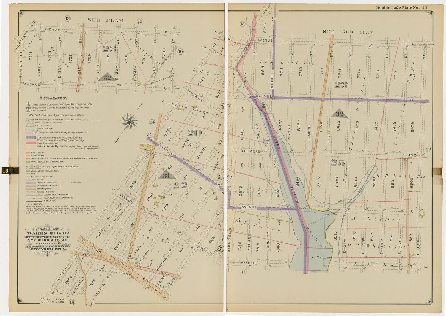 Image 40 of Atlas of the Brooklyn Borough of the City of New York : Originally Kings County, Complete In Three Volumes : Based Upon Official Maps and Plans On File In the Various City Offices In the Municipal Building and Registers Office (Hall of Rec... by Relic Map Company