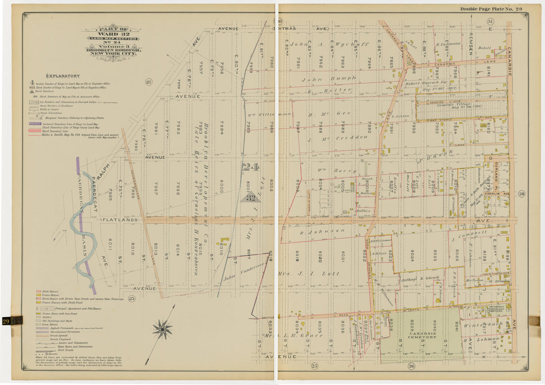 Image 62 of Atlas of the Brooklyn Borough of the City of New York : Originally Kings County, Complete In Three Volumes : Based Upon Official Maps and Plans On File In the Various City Offices In the Municipal Building and Registers Office (Hall of Rec... by Relic Map Company