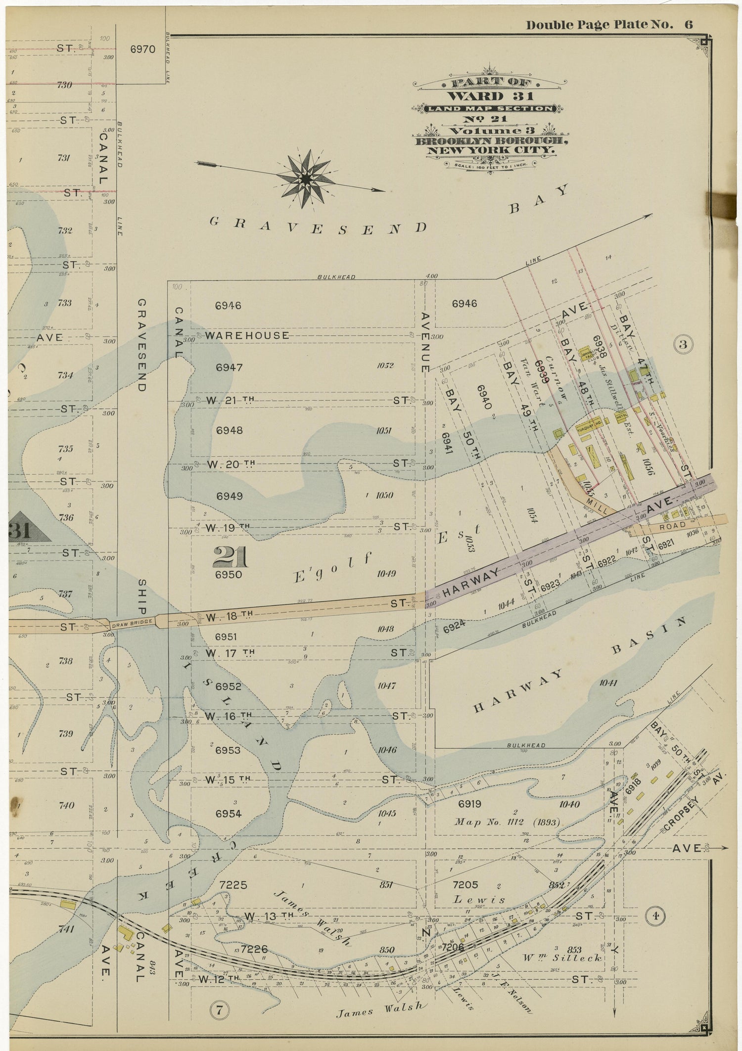 Image 17 of Atlas of the Brooklyn Borough of the City of New York : Originally Kings County, Complete In Three Volumes : Based Upon Official Maps and Plans On File In the Various City Offices In the Municipal Building and Registers Office (Hall of Rec... by Relic Map Company