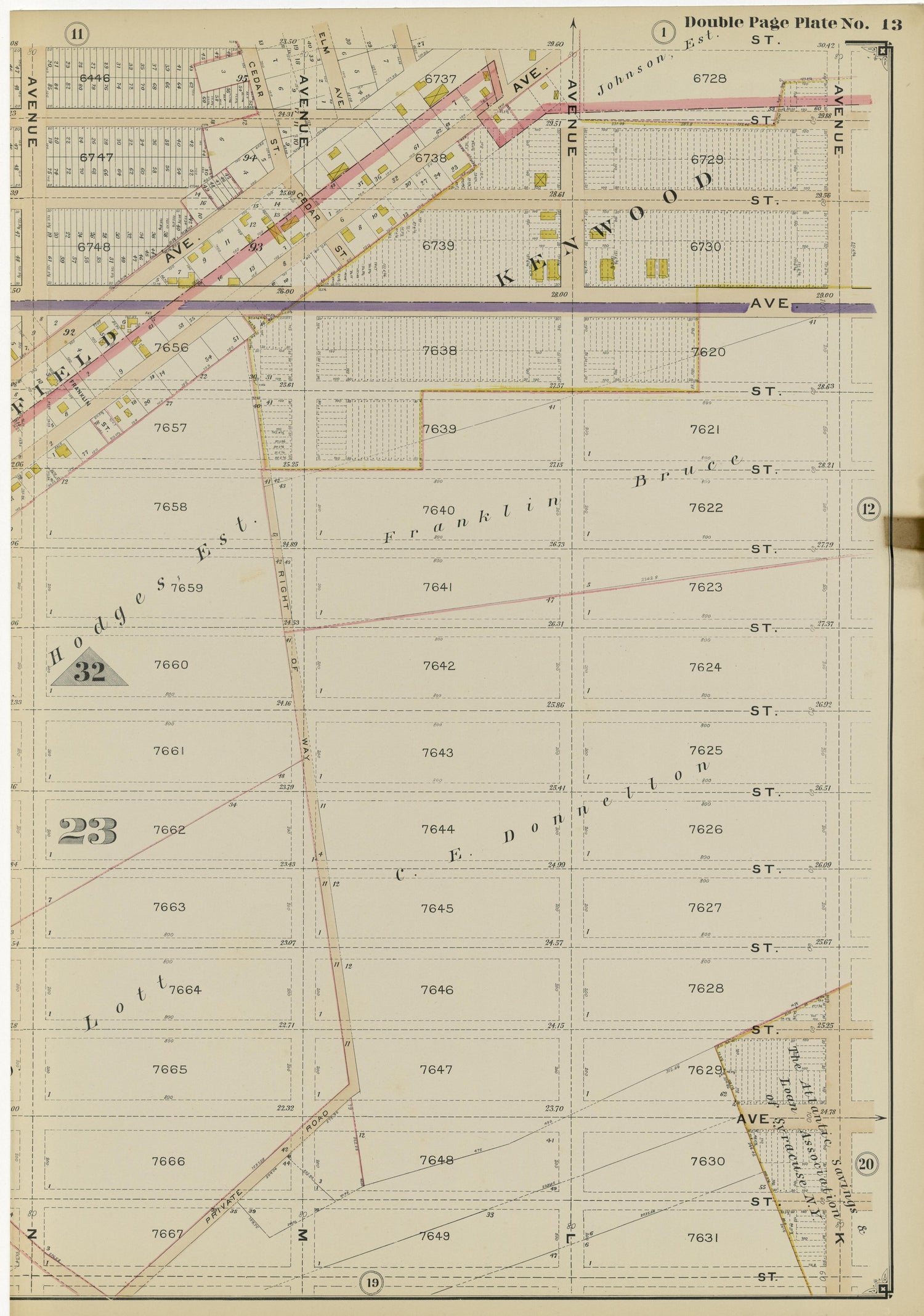 Image 31 of Atlas of the Brooklyn Borough of the City of New York : Originally Kings County, Complete In Three Volumes : Based Upon Official Maps and Plans On File In the Various City Offices In the Municipal Building and Registers Office (Hall of Rec... by Relic Map Company