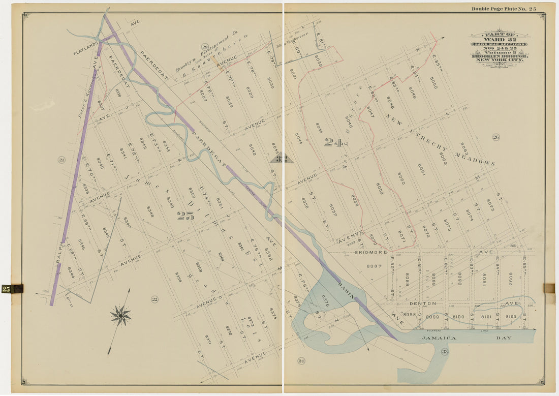 Image 54 of Atlas of the Brooklyn Borough of the City of New York : Originally Kings County, Complete In Three Volumes : Based Upon Official Maps and Plans On File In the Various City Offices In the Municipal Building and Registers Office (Hall of Rec... by Relic Map Company