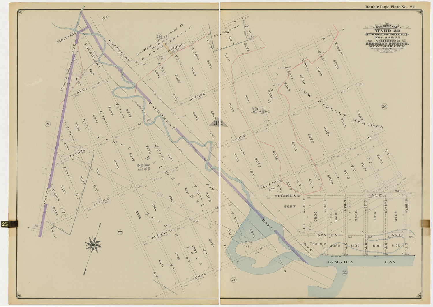 Image 54 of Atlas of the Brooklyn Borough of the City of New York : Originally Kings County, Complete In Three Volumes : Based Upon Official Maps and Plans On File In the Various City Offices In the Municipal Building and Registers Office (Hall of Rec... by Relic Map Company