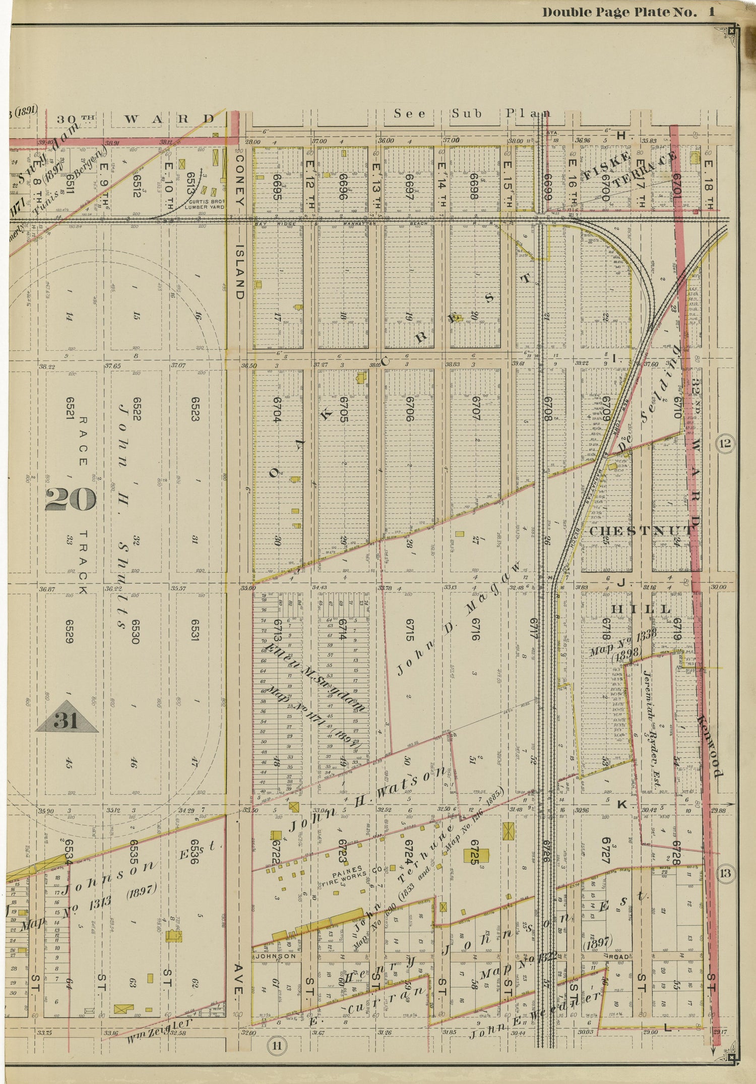 Image 7 of Atlas of the Brooklyn Borough of the City of New York : Originally Kings County, Complete In Three Volumes : Based Upon Official Maps and Plans On File In the Various City Offices In the Municipal Building and Registers Office (Hall of Reco... by Relic Map Company
