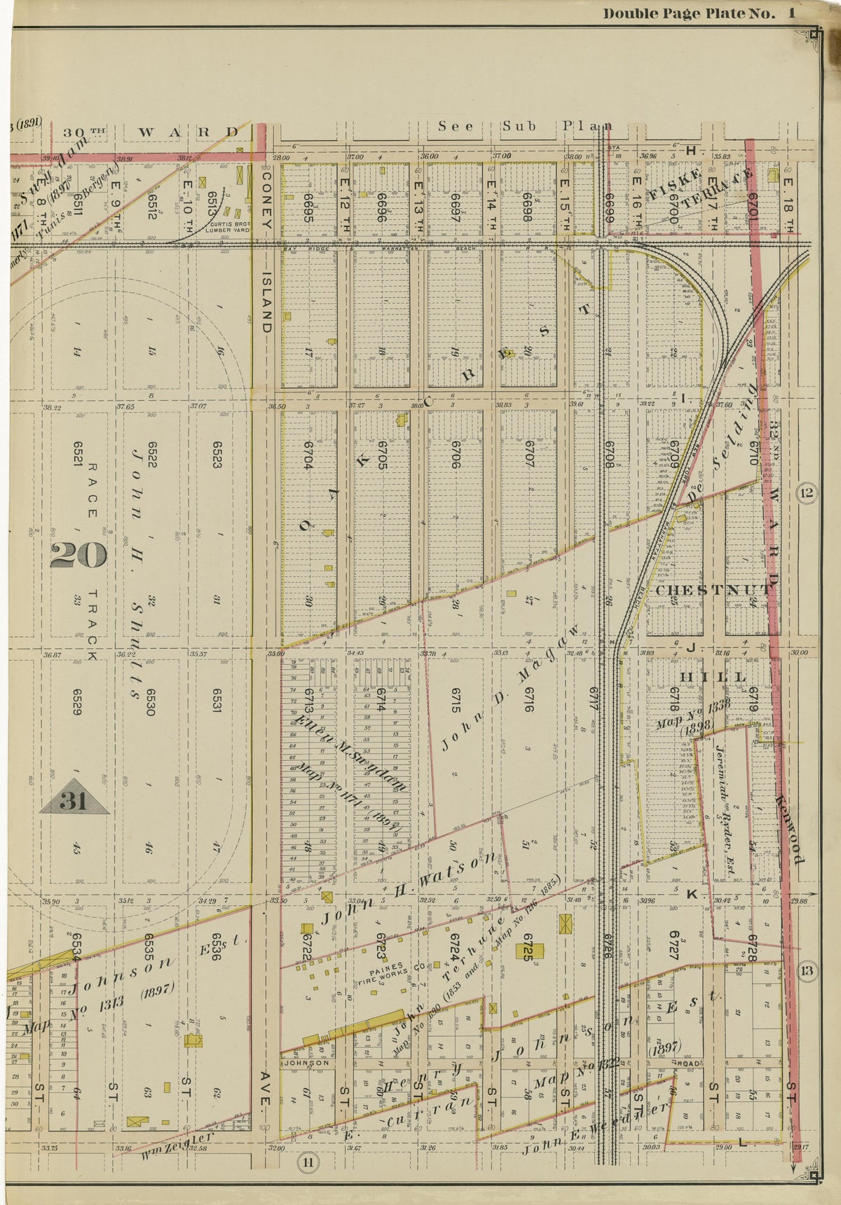 Image 7 of Atlas of the Brooklyn Borough of the City of New York : Originally Kings County, Complete In Three Volumes : Based Upon Official Maps and Plans On File In the Various City Offices In the Municipal Building and Registers Office (Hall of Reco... by Relic Map Company
