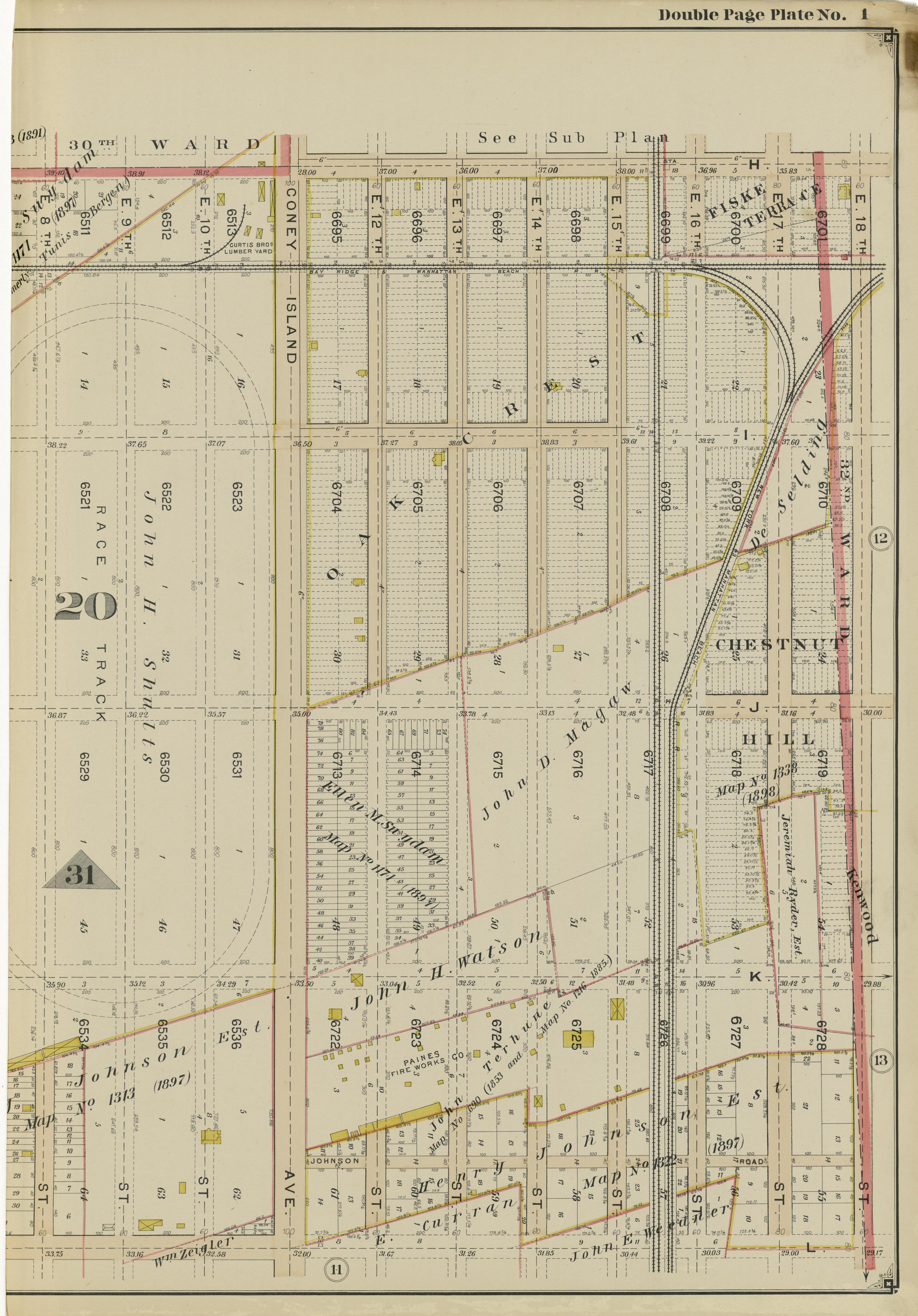Image 7 of Atlas of the Brooklyn Borough of the City of New York : Originally Kings County, Complete In Three Volumes : Based Upon Official Maps and Plans On File In the Various City Offices In the Municipal Building and Registers Office (Hall of Reco... by Relic Map Company