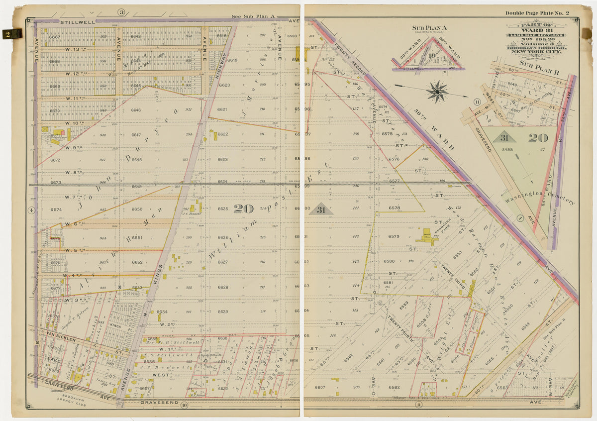 Image 8 of Atlas of the Brooklyn Borough of the City of New York : Originally Kings County, Complete In Three Volumes : Based Upon Official Maps and Plans On File In the Various City Offices In the Municipal Building and Registers Office (Hall of Reco... by Relic Map Company