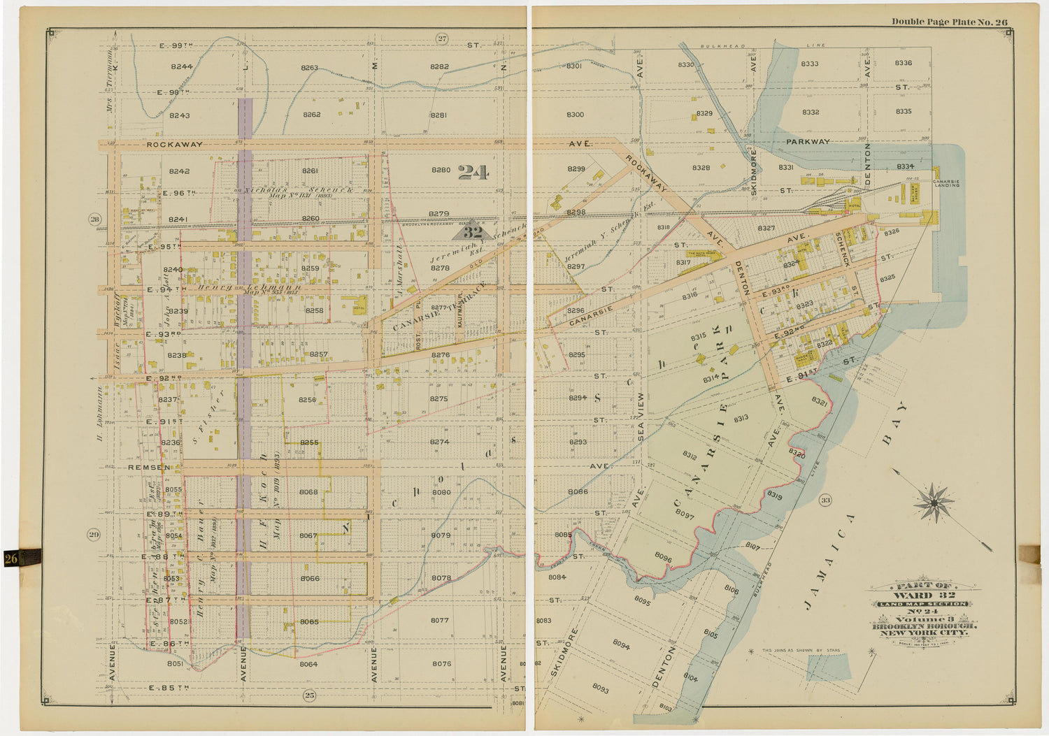 Image 56 of Atlas of the Brooklyn Borough of the City of New York : Originally Kings County, Complete In Three Volumes : Based Upon Official Maps and Plans On File In the Various City Offices In the Municipal Building and Registers Office (Hall of Rec... by Relic Map Company