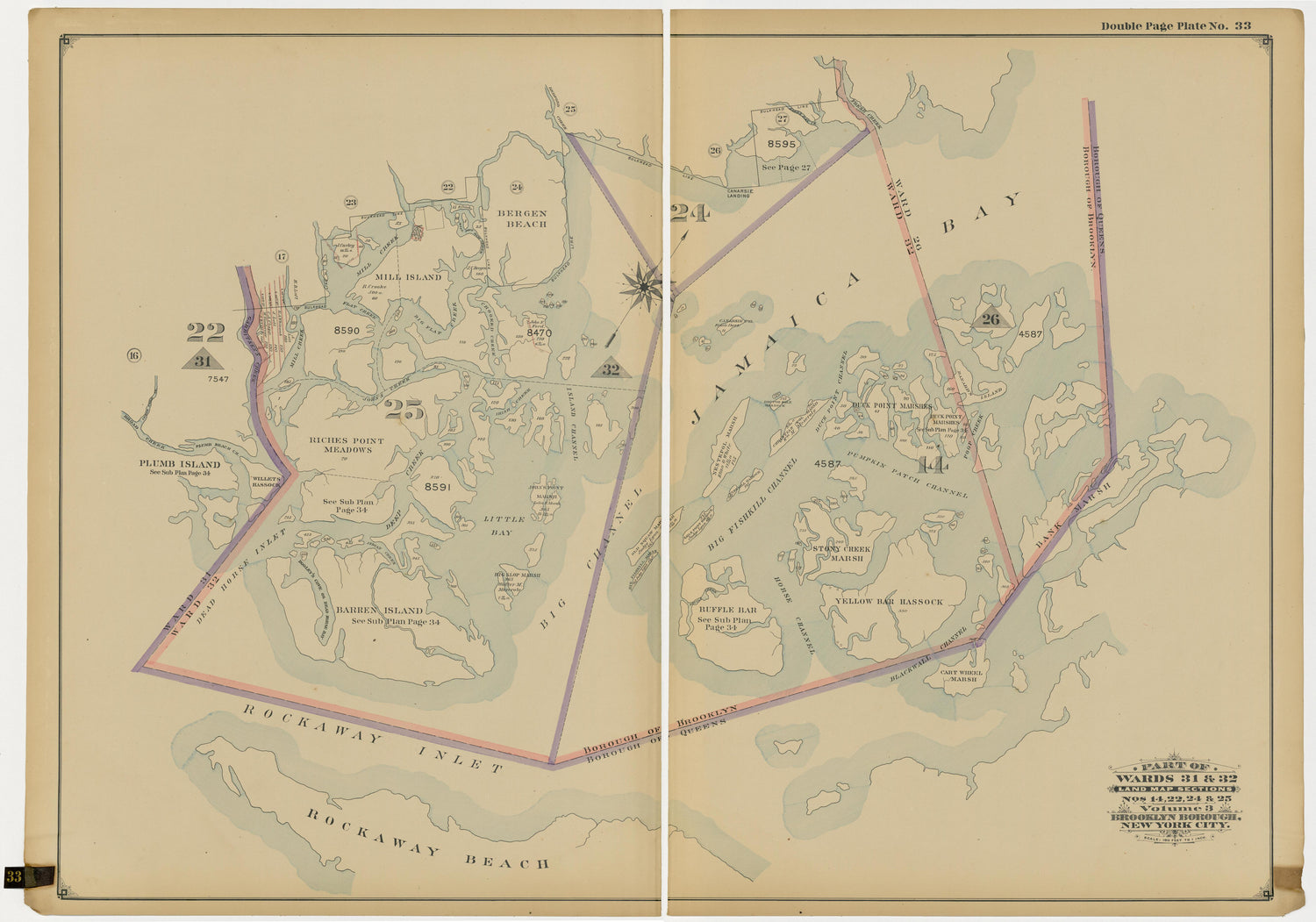 Image 70 of Atlas of the Brooklyn Borough of the City of New York : Originally Kings County, Complete In Three Volumes : Based Upon Official Maps and Plans On File In the Various City Offices In the Municipal Building and Registers Office (Hall of Rec... by Relic Map Company