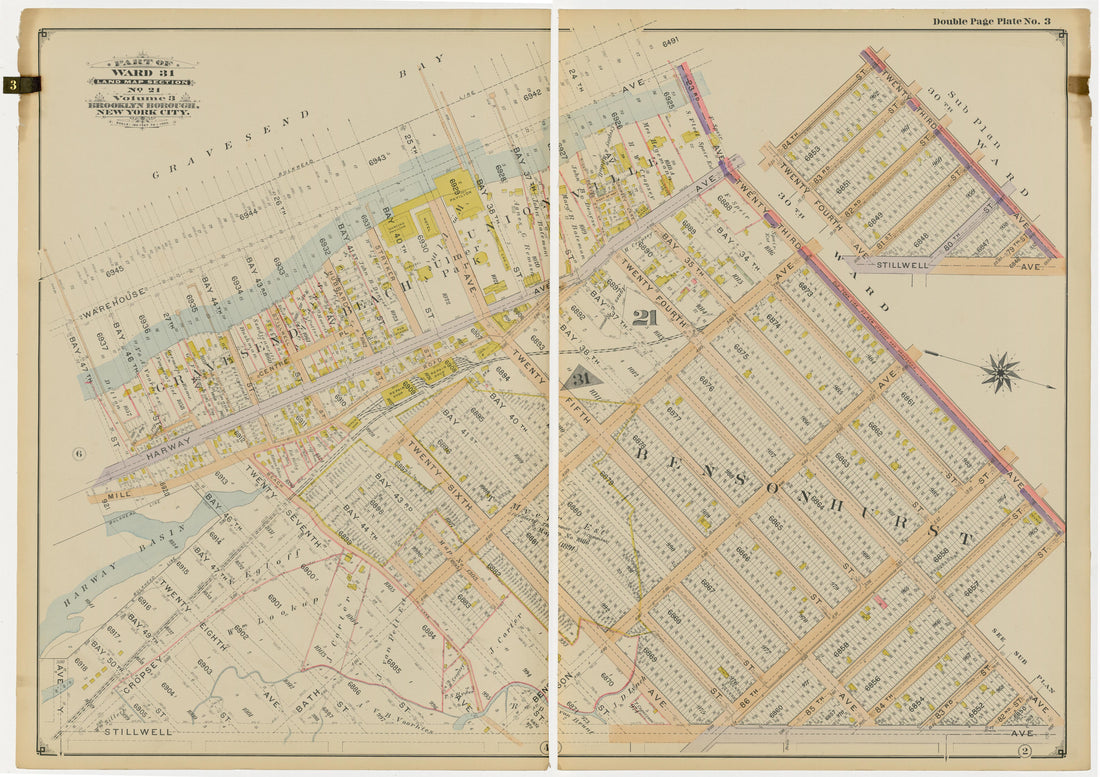 Image 10 of Atlas of the Brooklyn Borough of the City of New York : Originally Kings County, Complete In Three Volumes : Based Upon Official Maps and Plans On File In the Various City Offices In the Municipal Building and Registers Office (Hall of Rec... by Relic Map Company