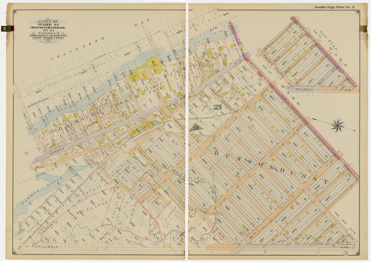 Image 10 of Atlas of the Brooklyn Borough of the City of New York : Originally Kings County, Complete In Three Volumes : Based Upon Official Maps and Plans On File In the Various City Offices In the Municipal Building and Registers Office (Hall of Rec... by Relic Map Company