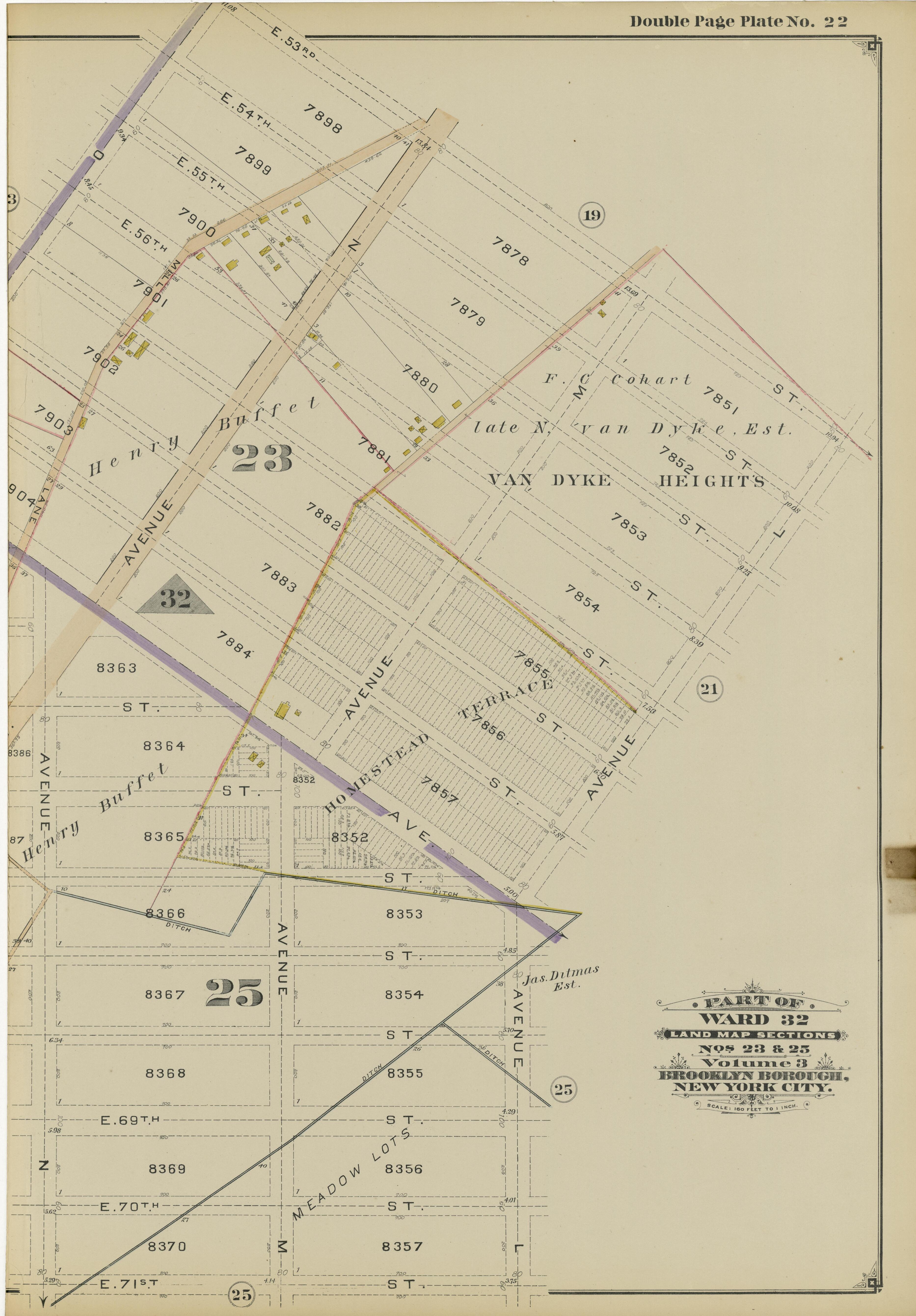 Image 49 of Atlas of the Brooklyn Borough of the City of New York : Originally Kings County, Complete In Three Volumes : Based Upon Official Maps and Plans On File In the Various City Offices In the Municipal Building and Registers Office (Hall of Rec... by Relic Map Company