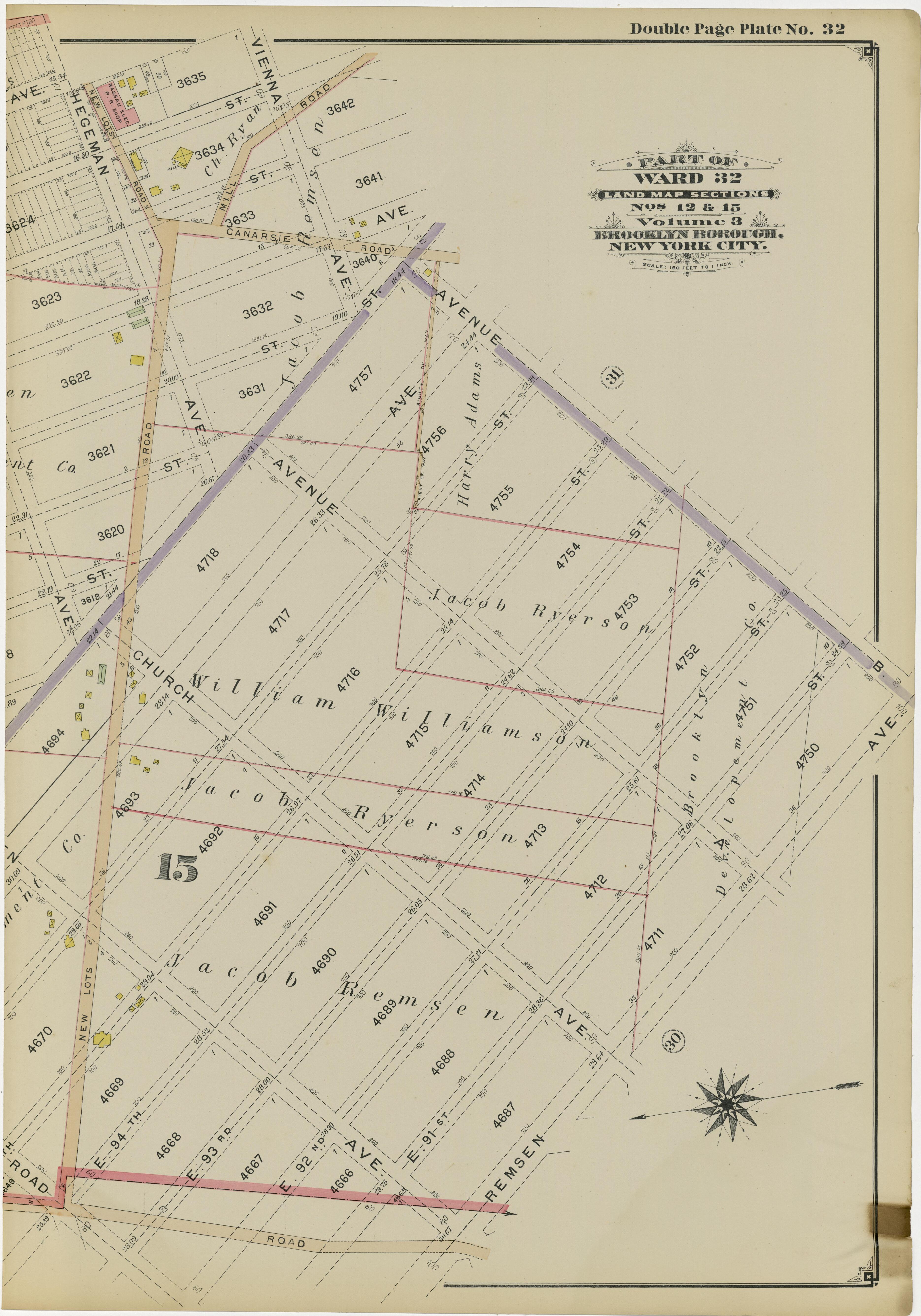 Image 69 of Atlas of the Brooklyn Borough of the City of New York : Originally Kings County, Complete In Three Volumes : Based Upon Official Maps and Plans On File In the Various City Offices In the Municipal Building and Registers Office (Hall of Rec... by Relic Map Company