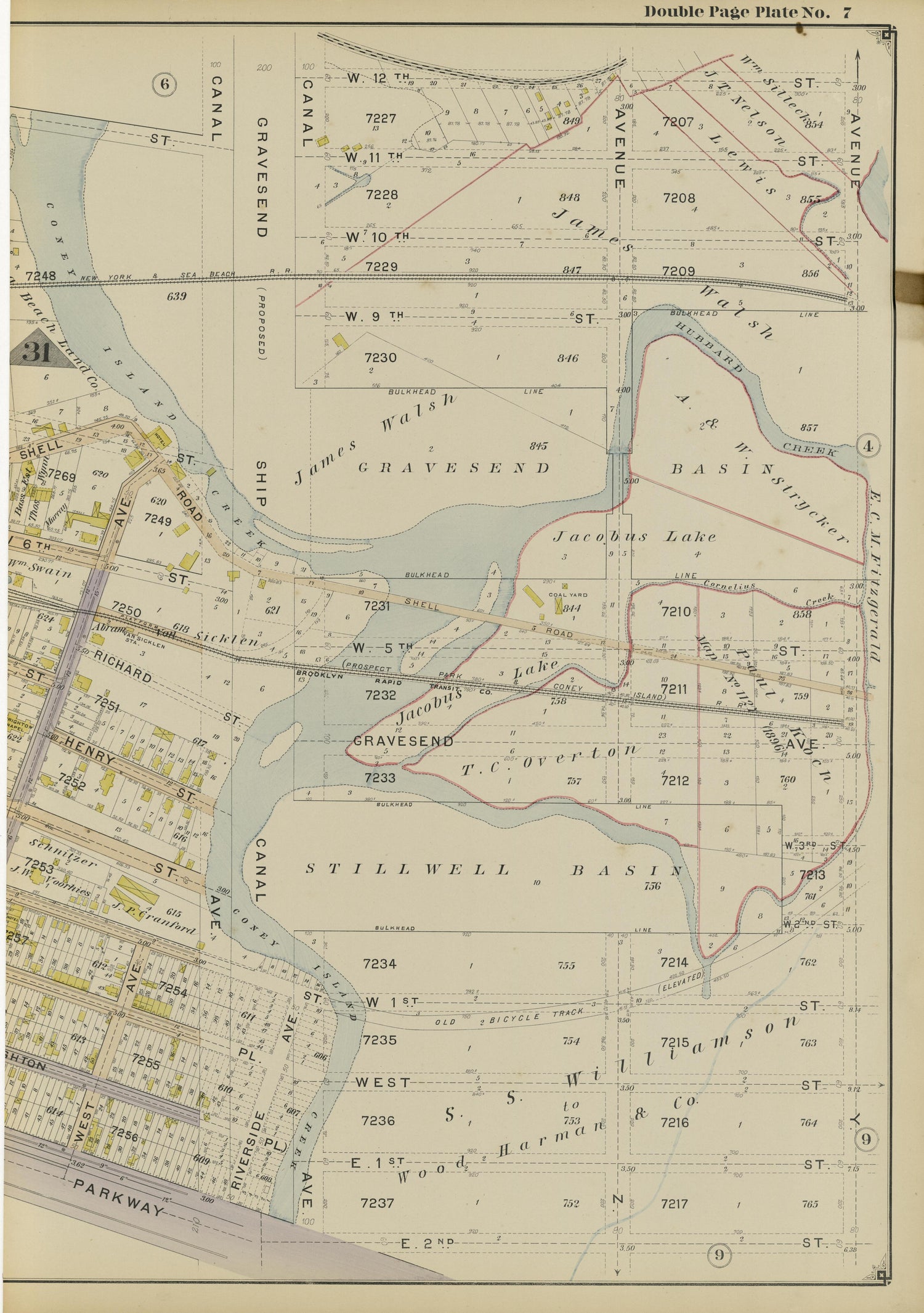 Image 19 of Atlas of the Brooklyn Borough of the City of New York : Originally Kings County, Complete In Three Volumes : Based Upon Official Maps and Plans On File In the Various City Offices In the Municipal Building and Registers Office (Hall of Rec... by Relic Map Company