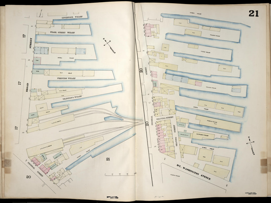 This old map of Boston, Massachusetts, Suffolk County,  was created by Sanborn, D. A. (Daniel Alfred) in 1867