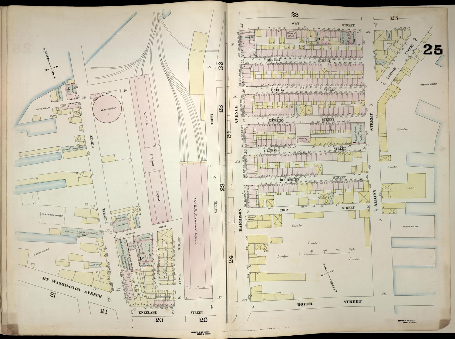 This old map of Boston, Massachusetts, Suffolk County,  was created by Sanborn, D. A. (Daniel Alfred) in 1867