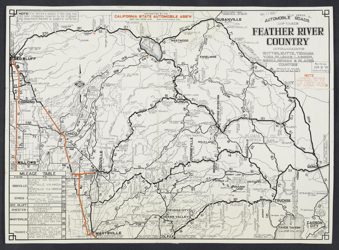 CA Drawer 99, Folder 10a, Item 01 from Maps of California--regions E-H 1800 by Relic Map Company