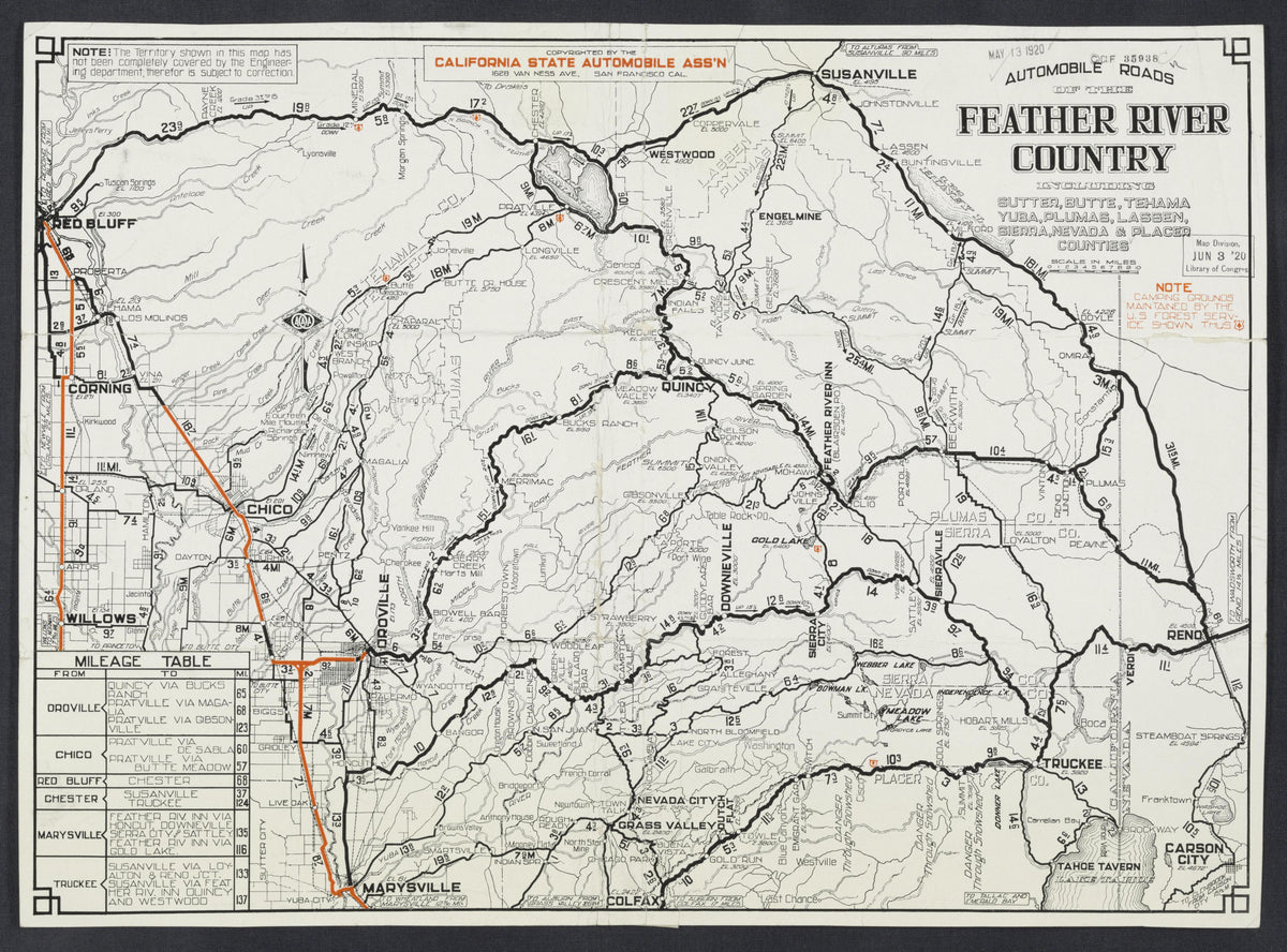 CA Drawer 99, Folder 10a, Item 01 from Maps of California--regions E-H 1800 by Relic Map Company