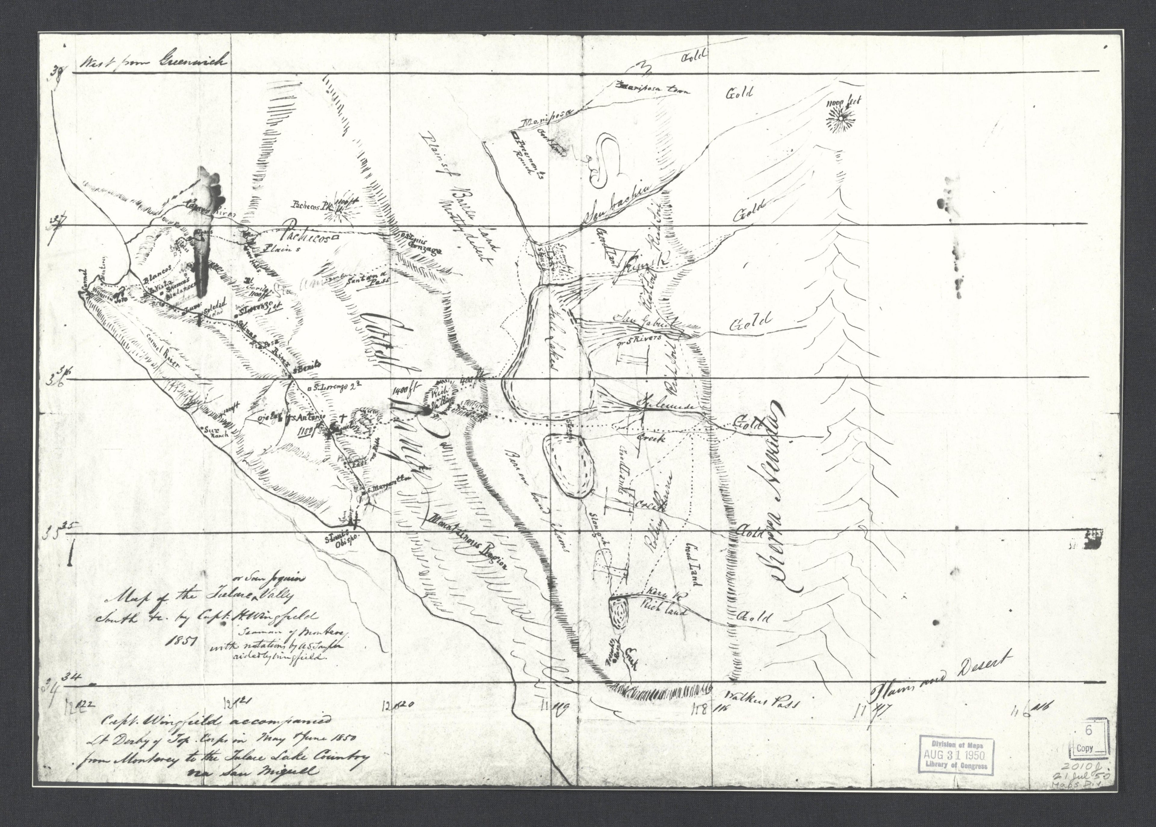 CA Drawer 115, Folder 10, Item 01 from Maps of California--regions San Jacinto-San M 1800 by Relic Map Company