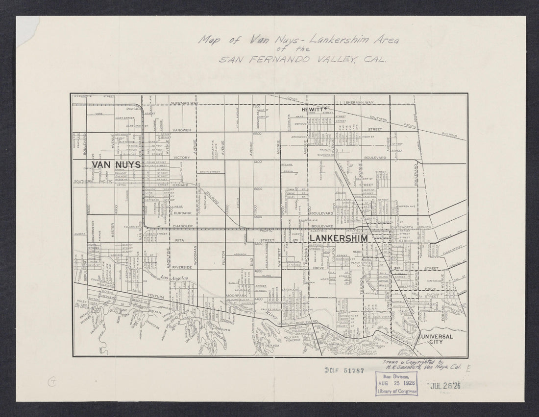 CA Drawer 108, Folder 15, Item 01 from Maps of California--regions Sand-San Fernando Valley 1850-1940 1800 by Relic Map Company