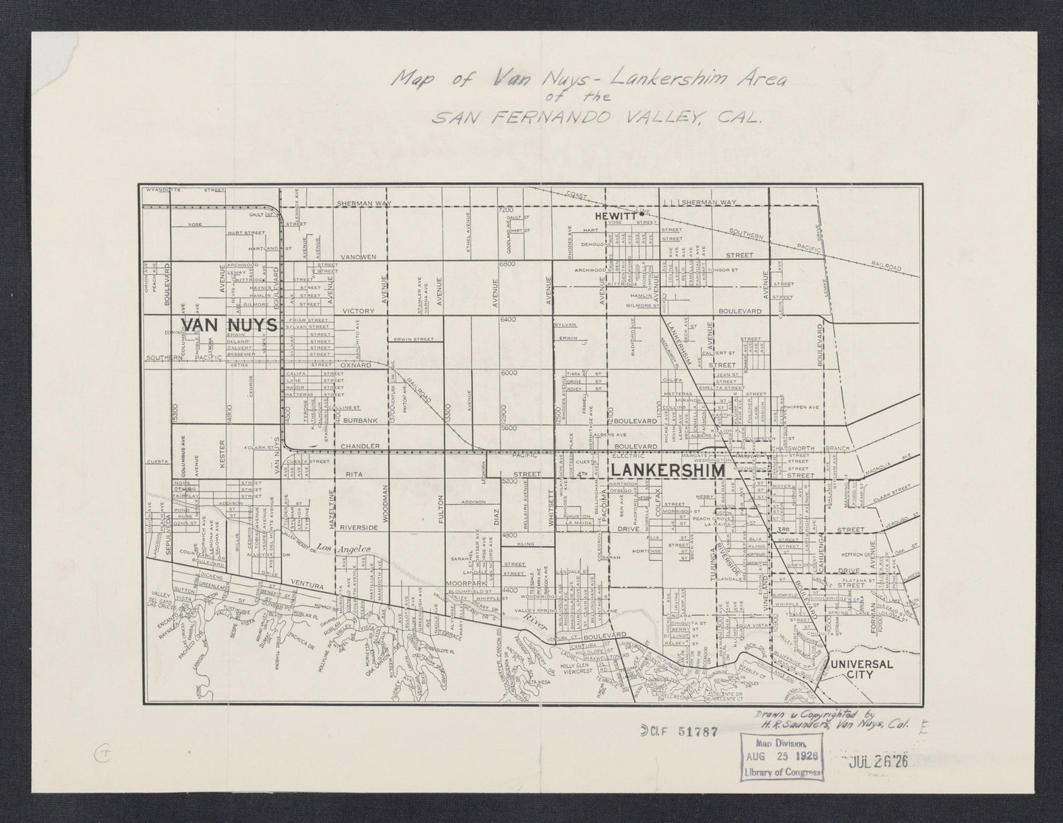 CA Drawer 108, Folder 15, Item 01 from Maps of California--regions Sand-San Fernando Valley 1850-1940 1800 by Relic Map Company